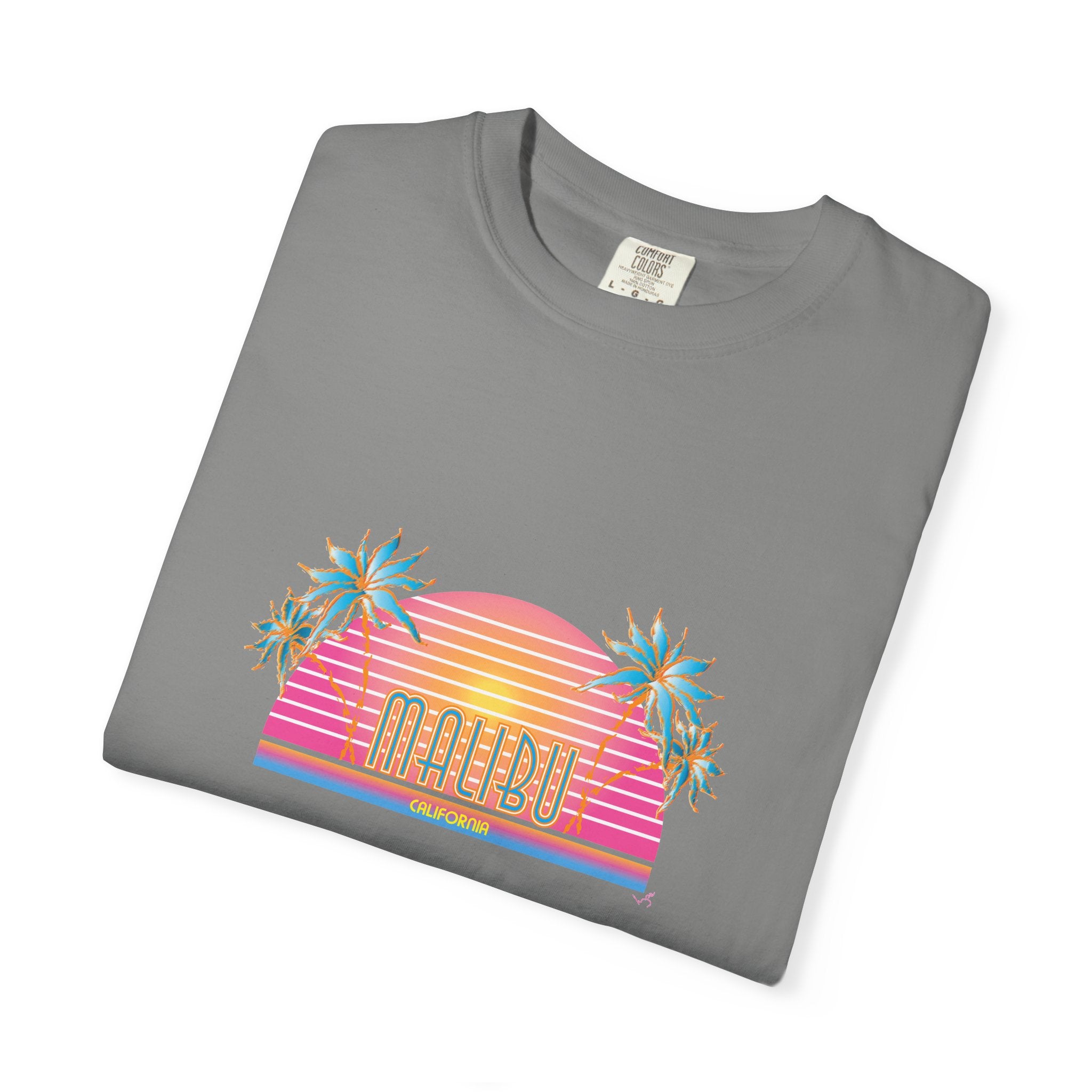 Striking Malibu California Graphic Unisex Garment-Dyed T-shirt