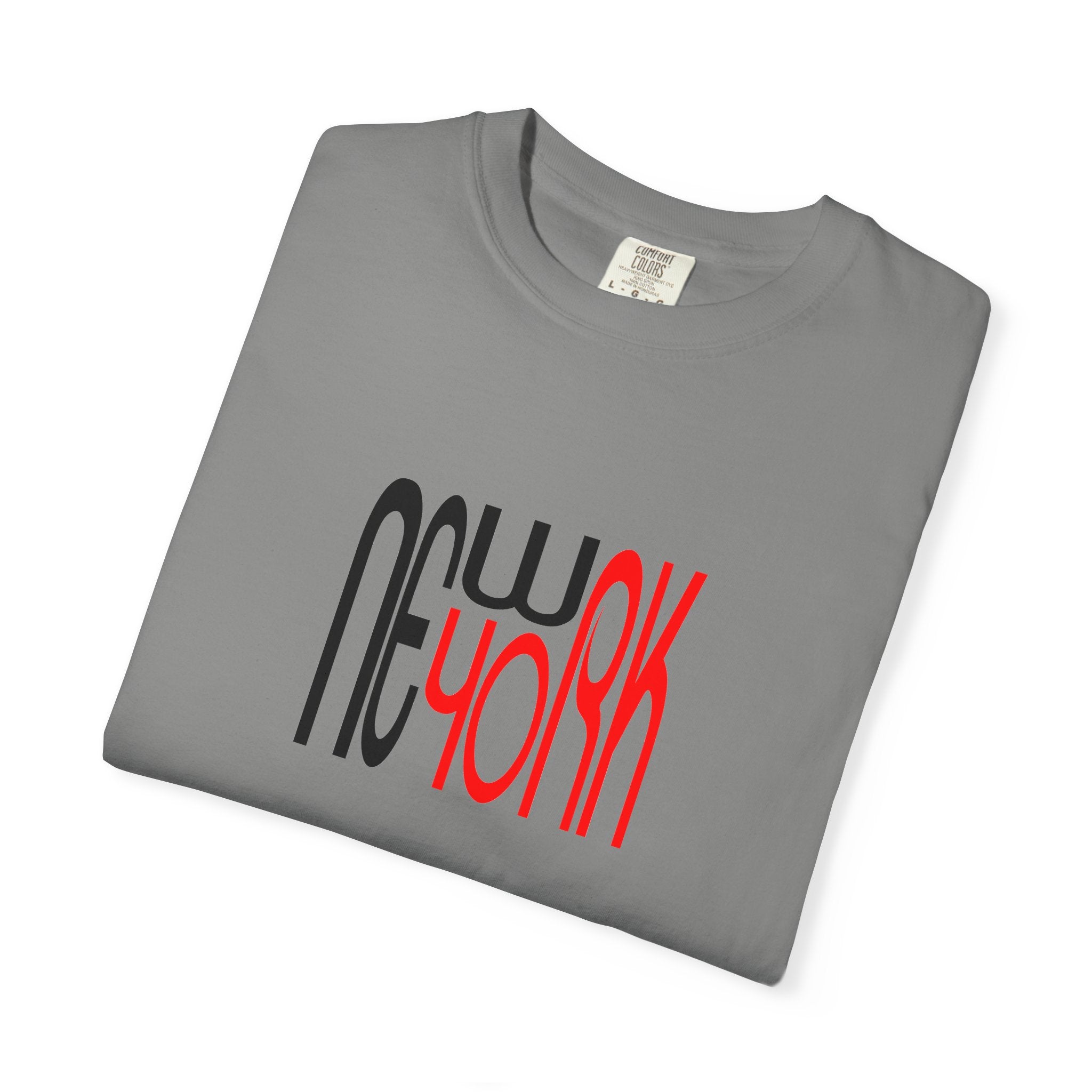 New York Black Red Lettering Unisex Graphic Tee