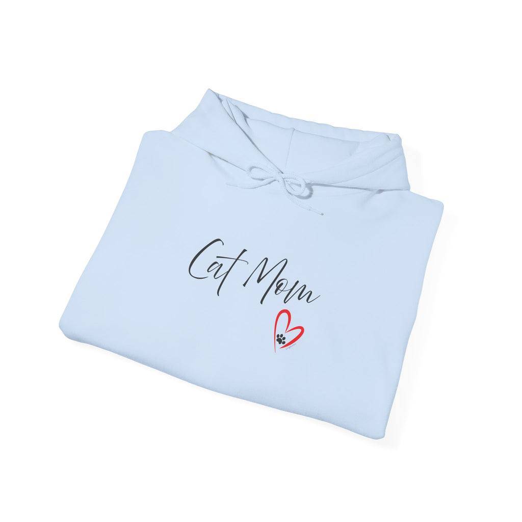 Modern Cat Mom Heart Graphic Design Hoodie Unisex Hoodie