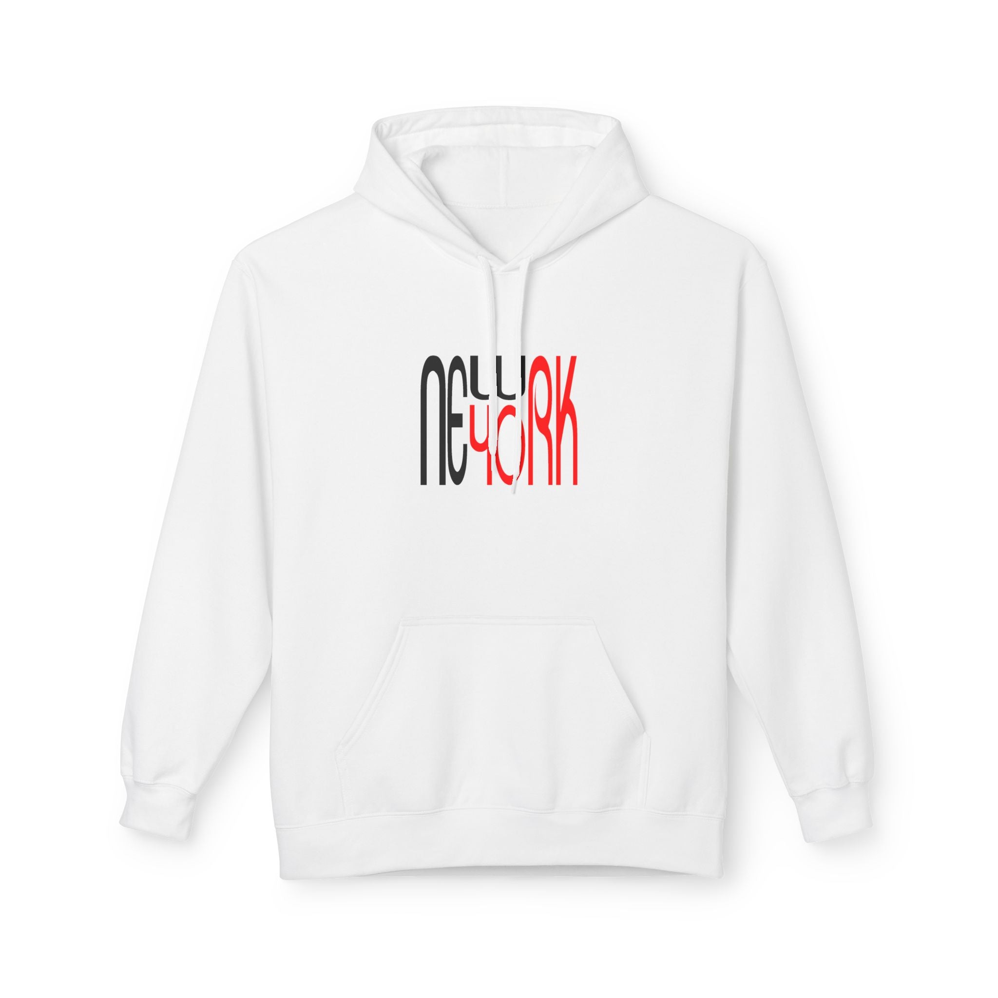 New York Retro Red Black Typography HoodieUnisex Hoodie