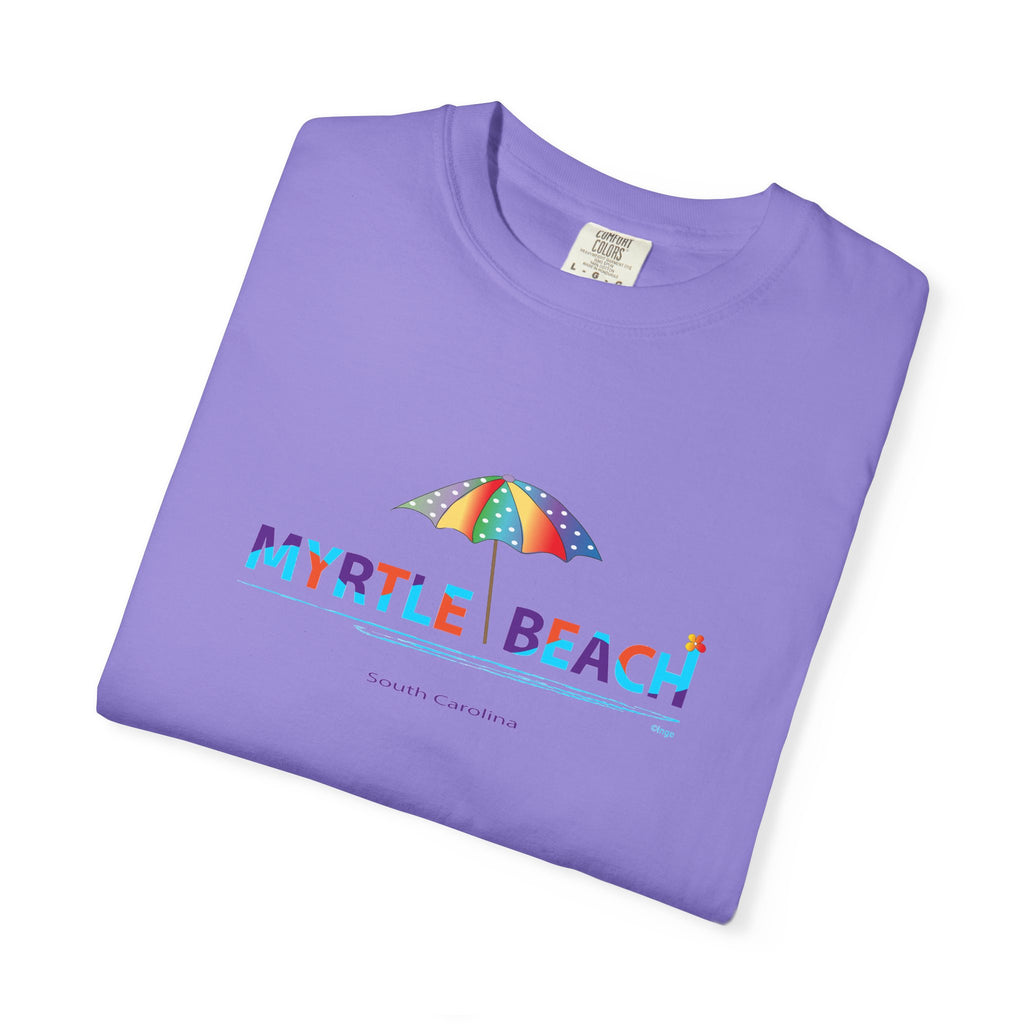Myrtle Beach South Carolina Graphic Unisex Garment-Dyed T-shirt