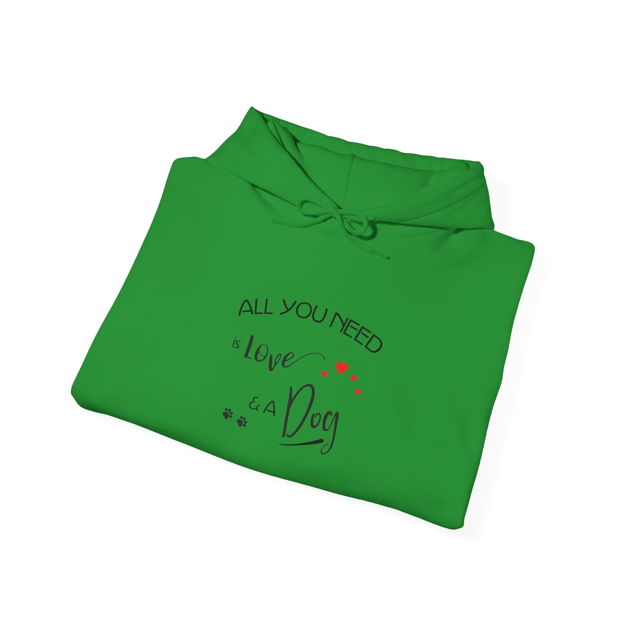 All You Need Is Love and a Dog Graphic Hoodie - Unisex Heavy Blend™ Hooded Sweatshirt