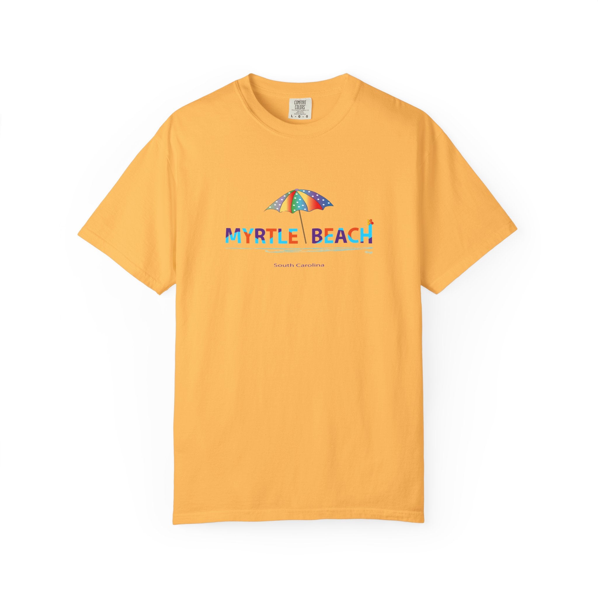 Myrtle Beach South Carolina Graphic Unisex Garment-Dyed T-shirt