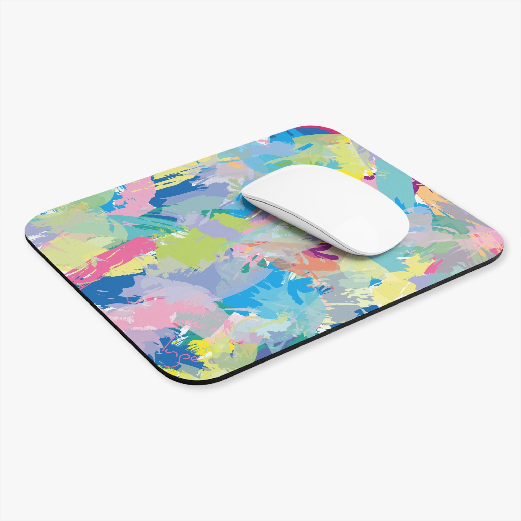 Colorful Abstract Brushstroke Art Mouse Pad (Rectangle)
