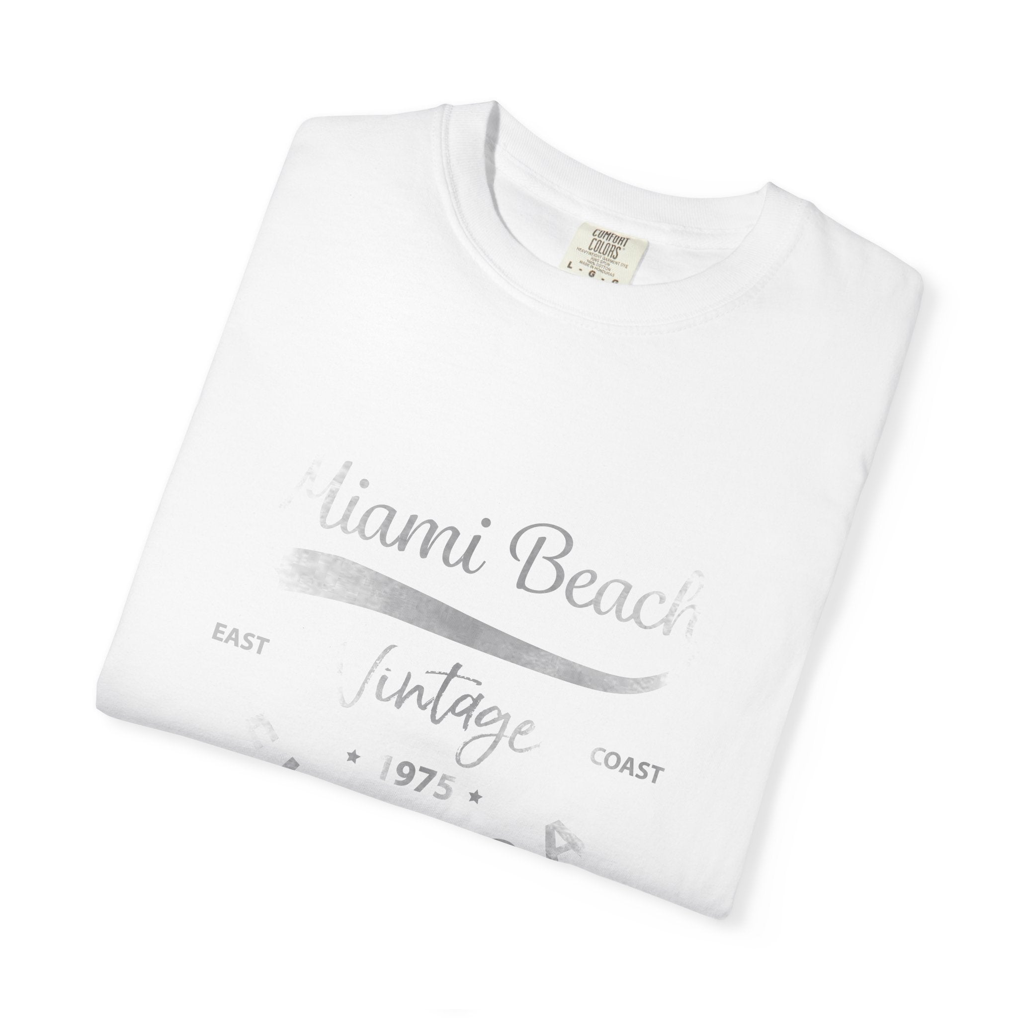 Miami Beach Florida Vintage Graphic Unisex Garment-Dyed T-shirt