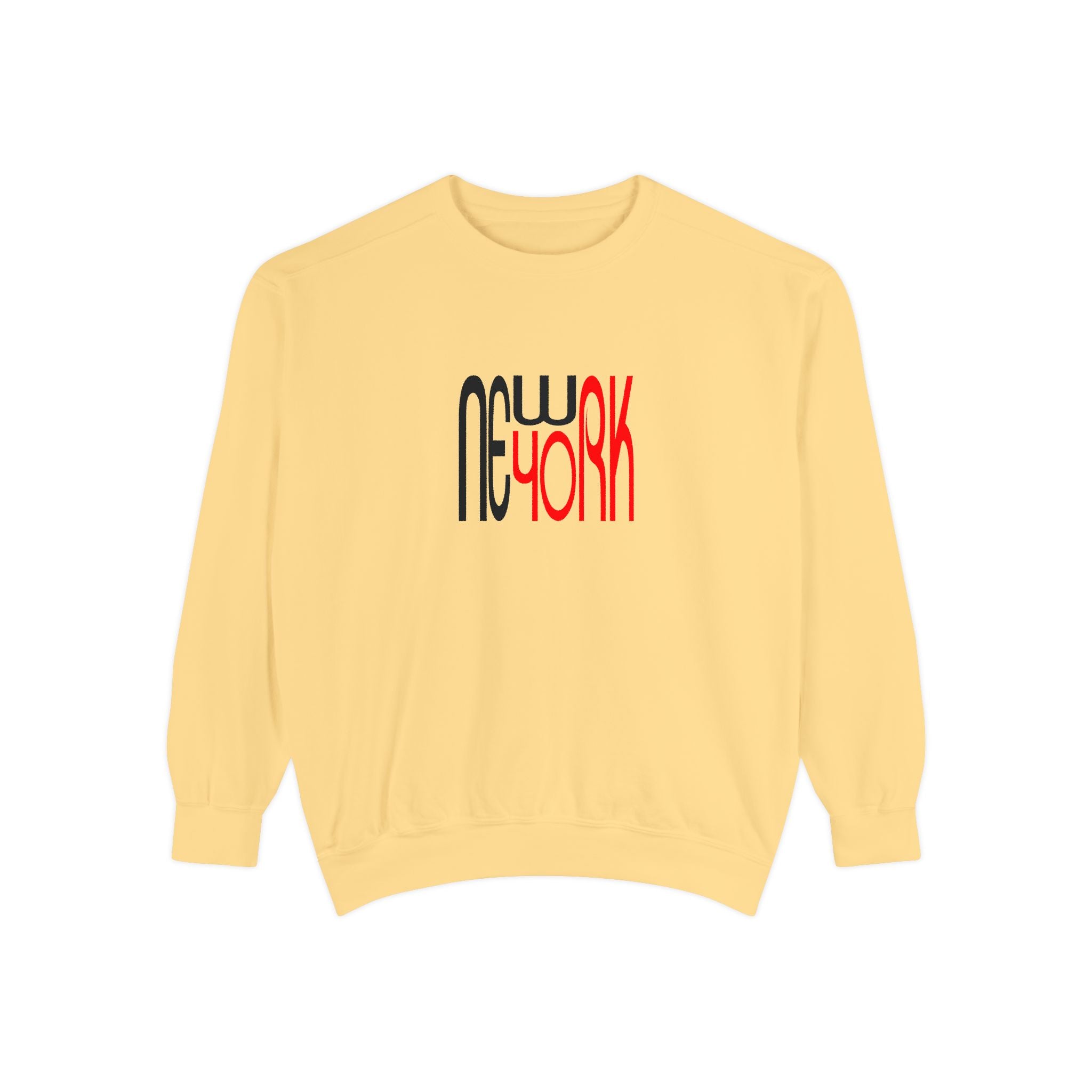 New York Black Red Lettering Graphic Unisex Sweatshirt