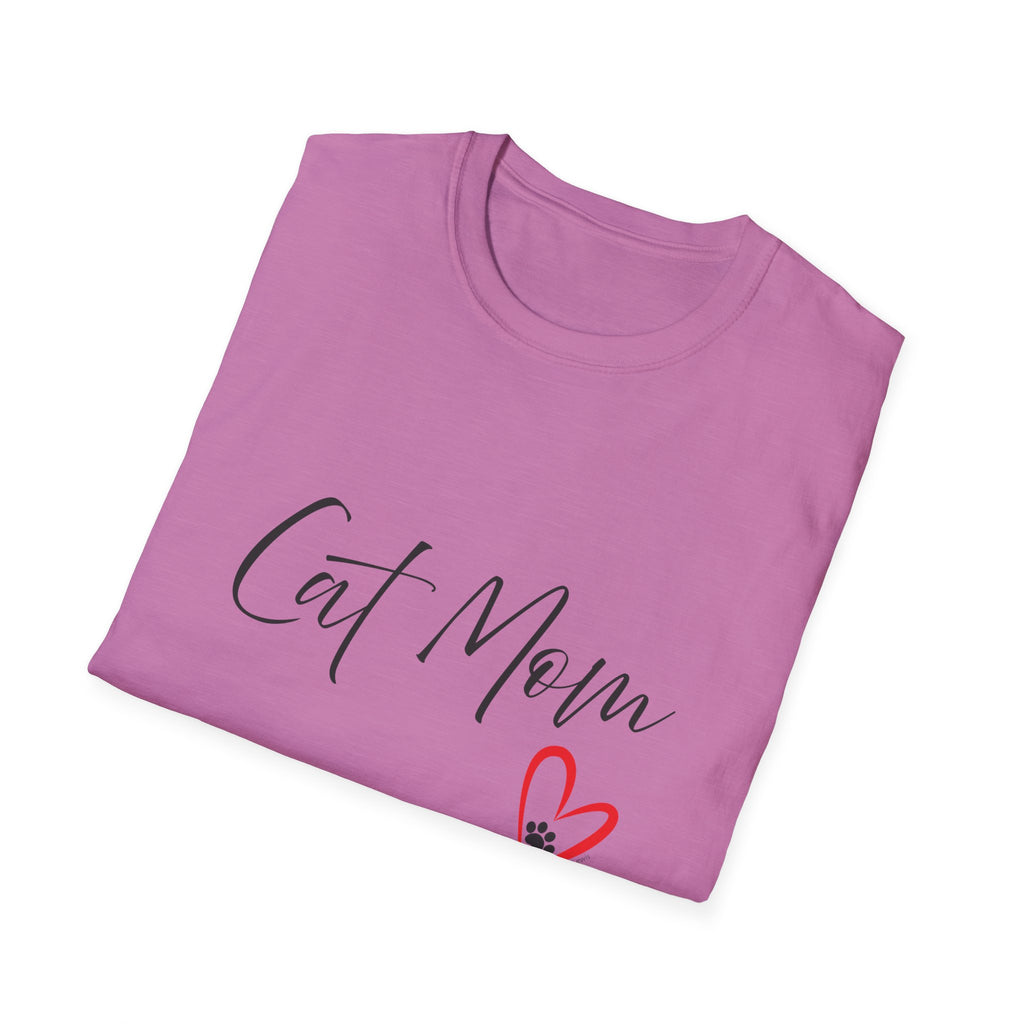 Cat Mom Heart Graphic Tee