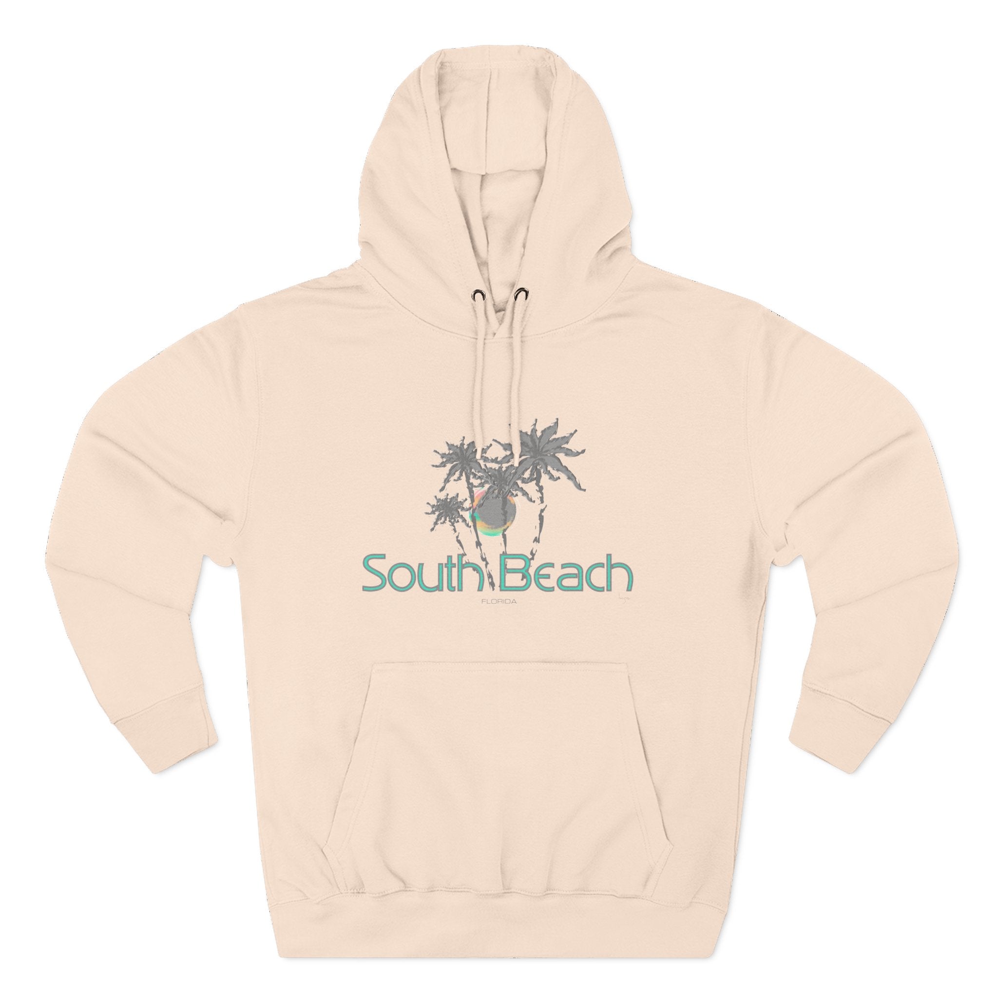 South Beach Miami Palm Tree Graphic Unisex Hoodie