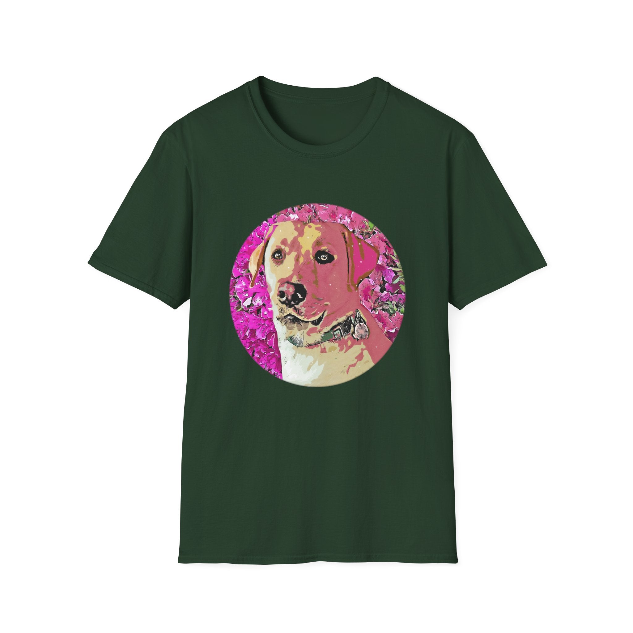 Labrador Retriever Floral Graphic T-Shirt for Dog Lovers