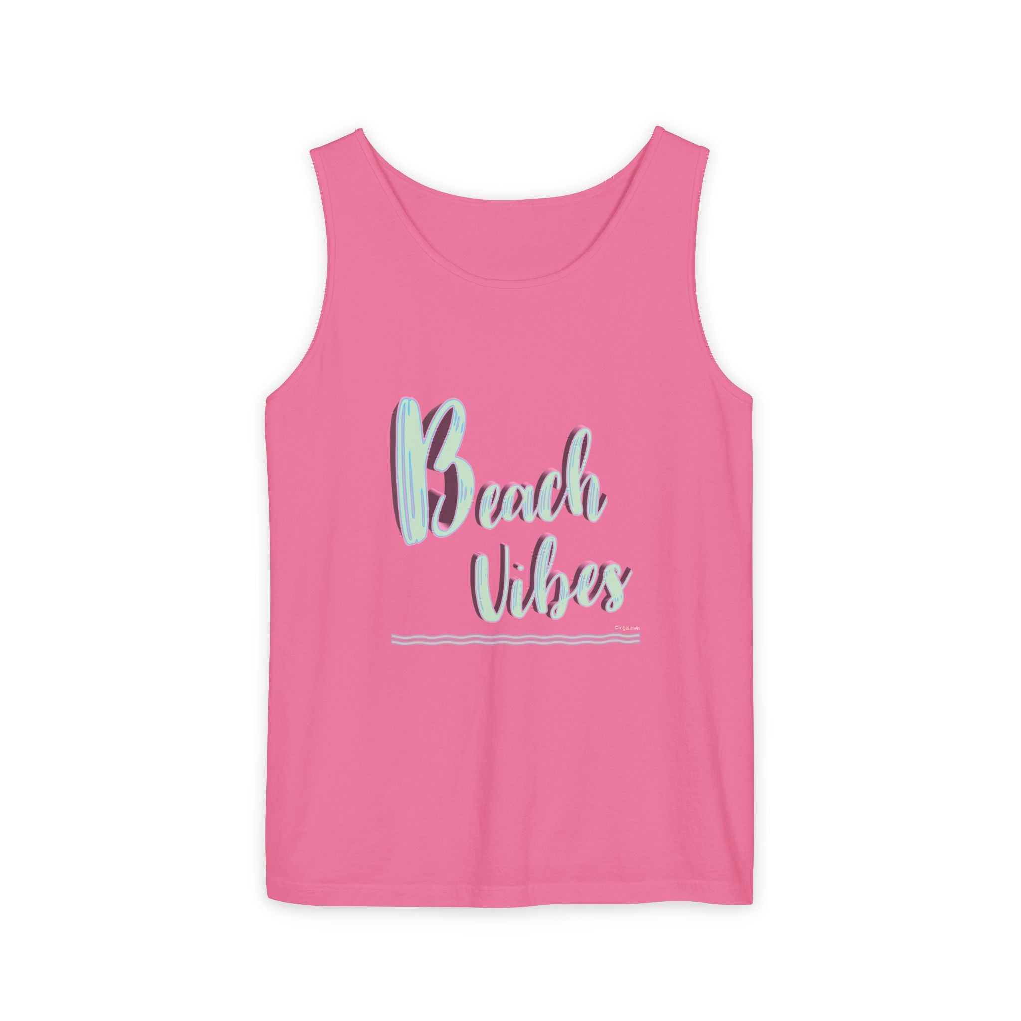 Beach Vibes Graphic Unisex Garment-Dyed Tank Top