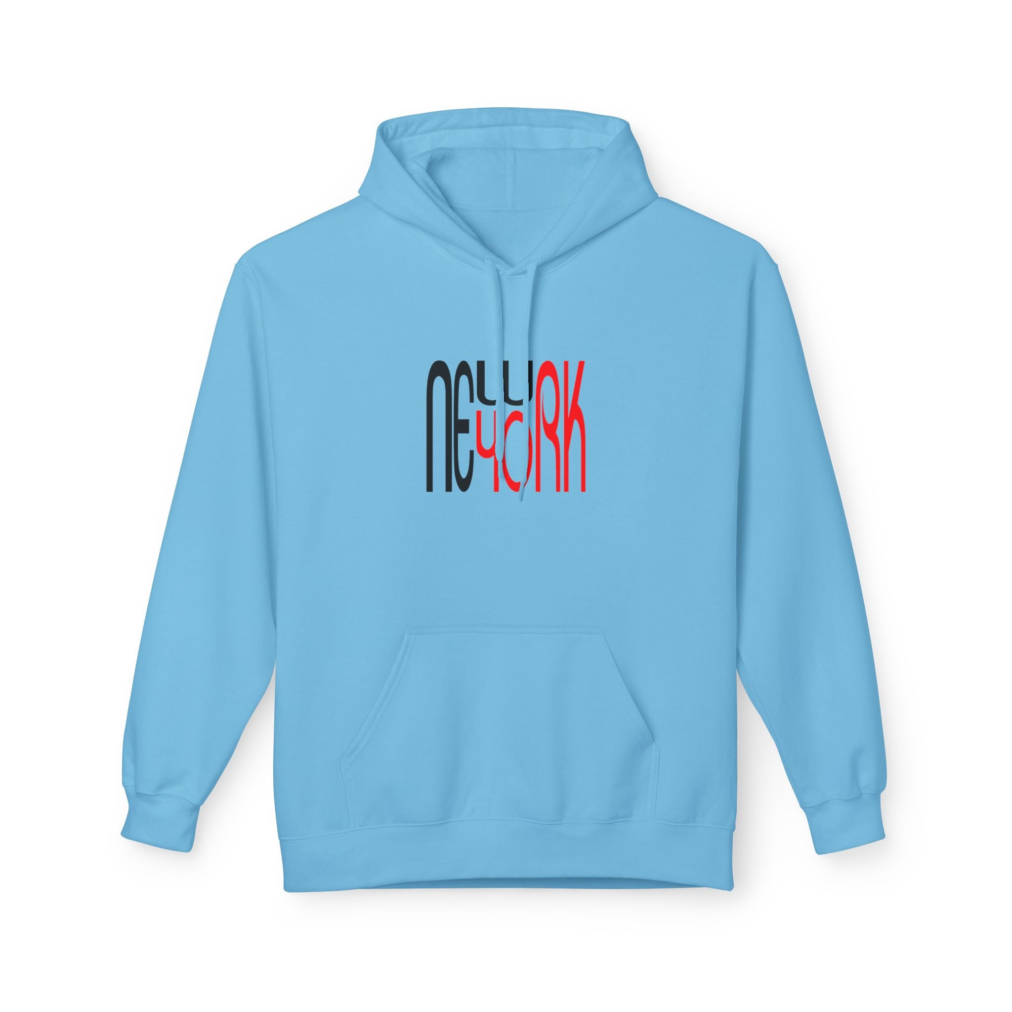 New York Retro Red Black Typography HoodieUnisex Hoodie