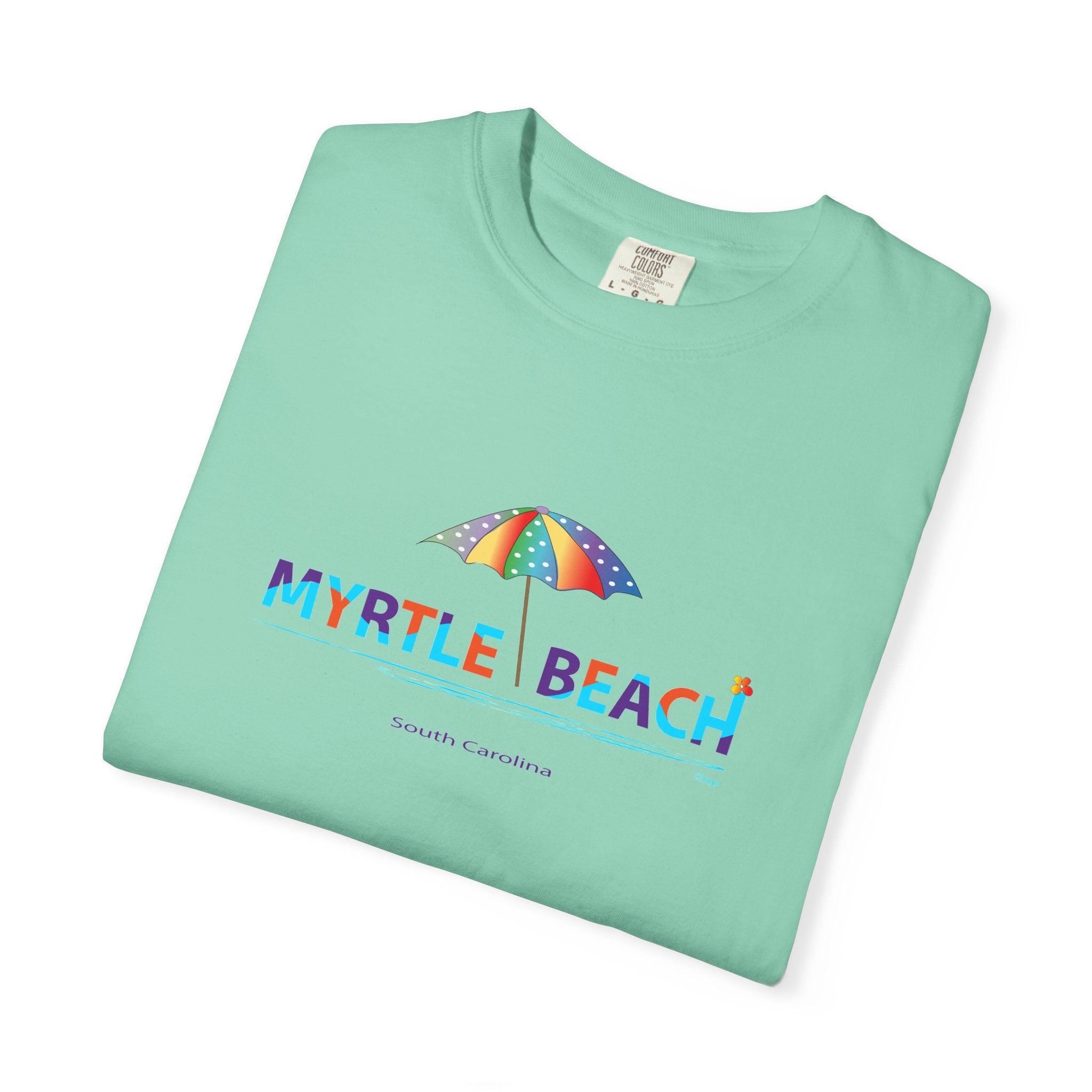 Myrtle Beach South Carolina Graphic Unisex Garment-Dyed T-shirt