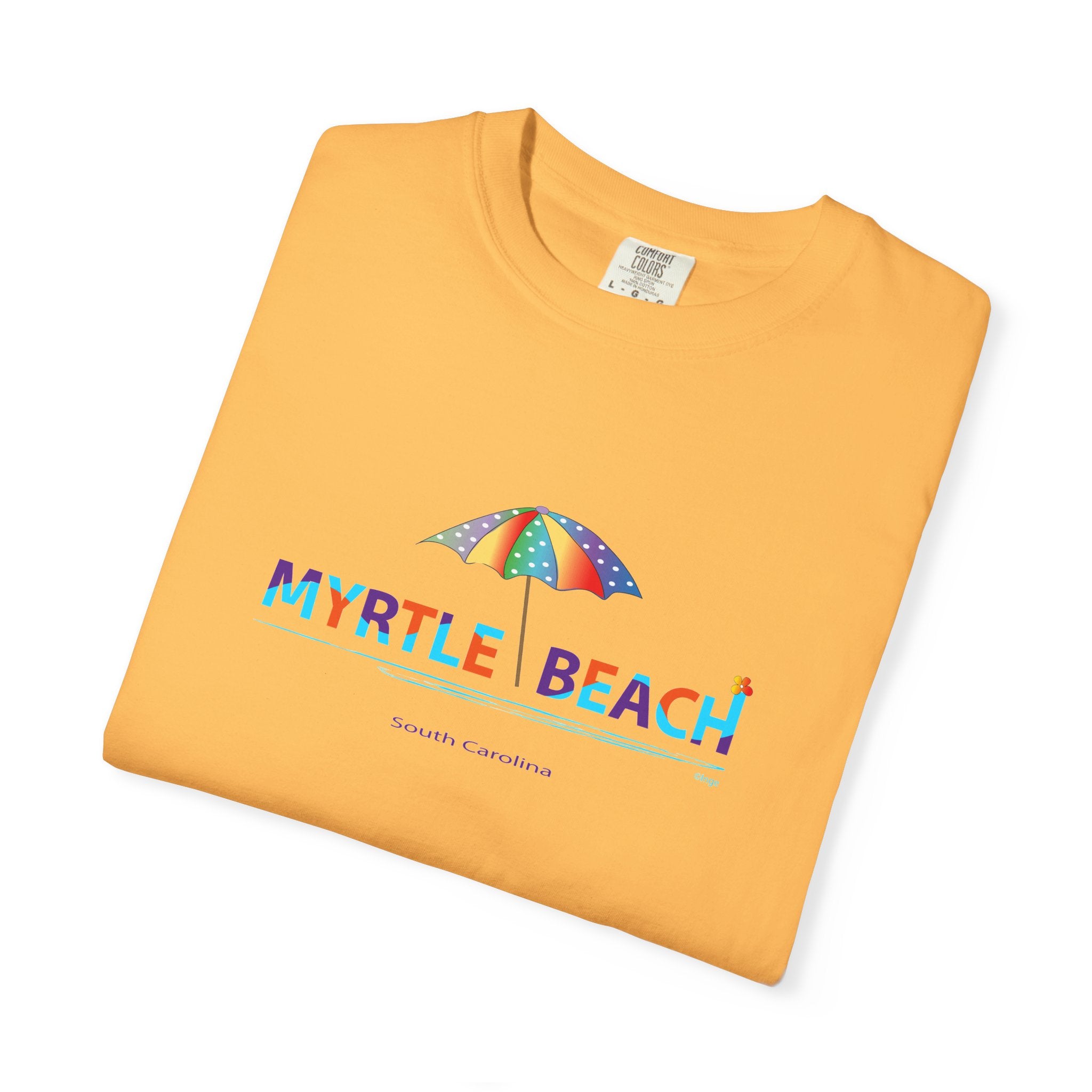 Myrtle Beach South Carolina Graphic Unisex Garment-Dyed T-shirt