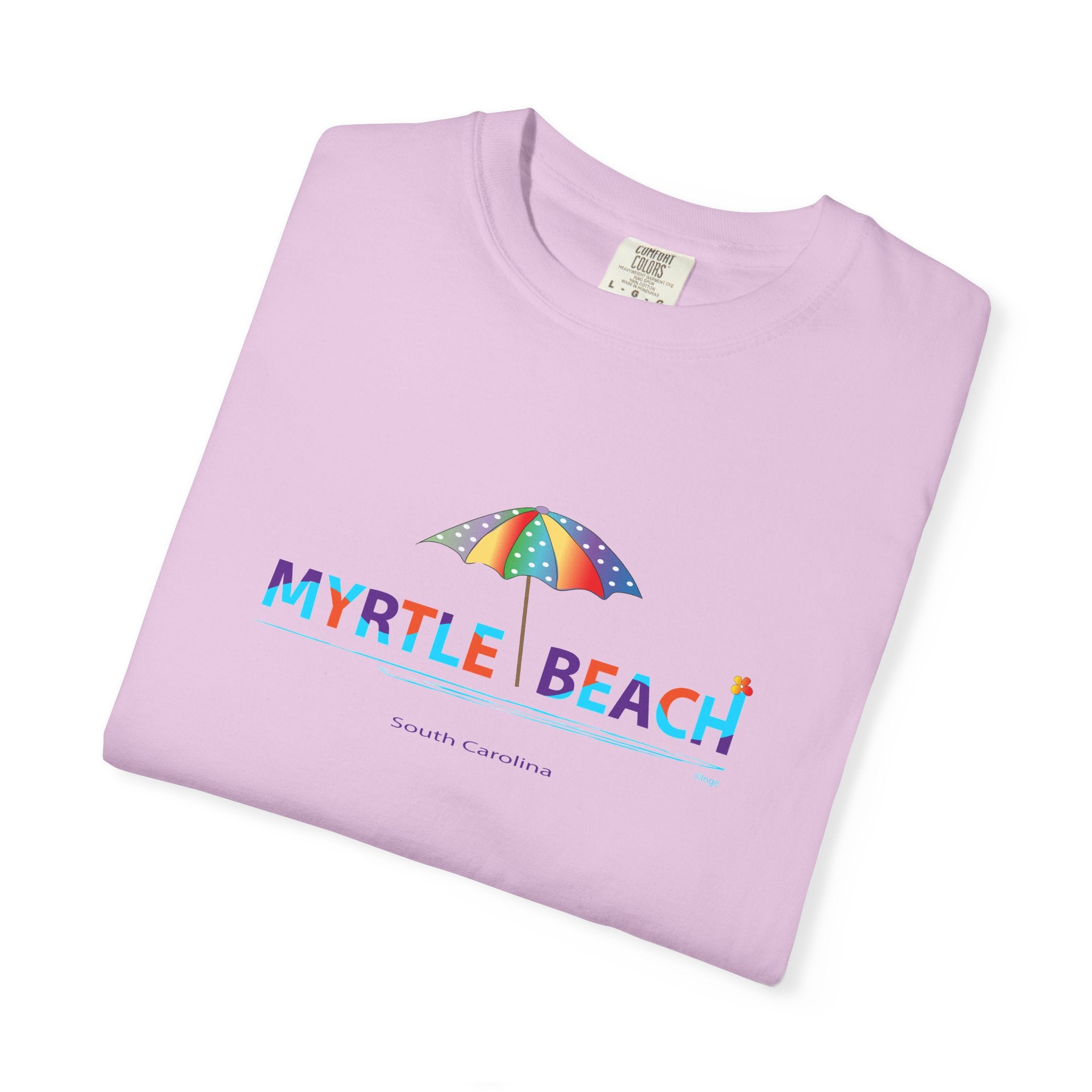 Myrtle Beach South Carolina Graphic Unisex Garment-Dyed T-shirt