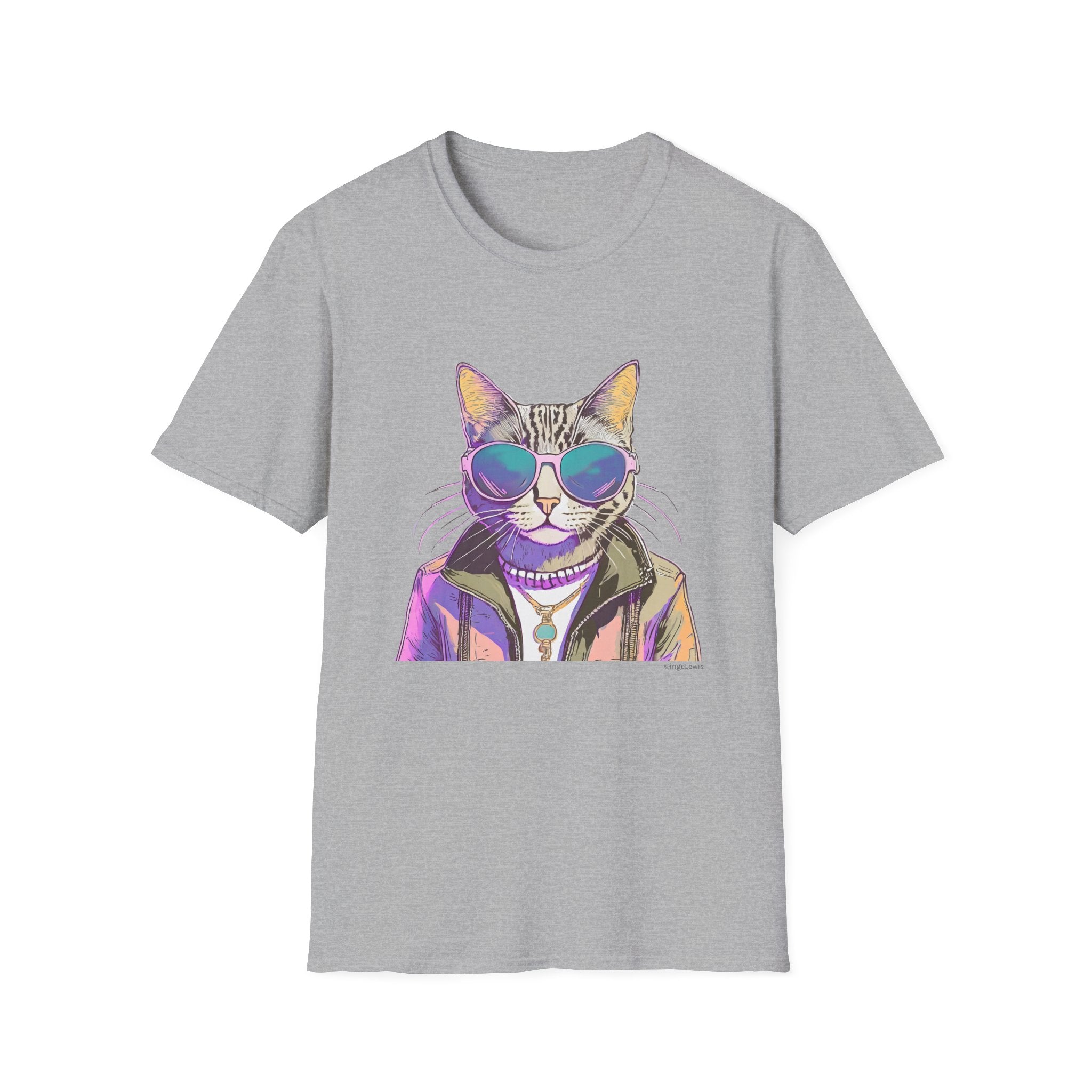 Cool Cat in Sunglasses Graphic Tee