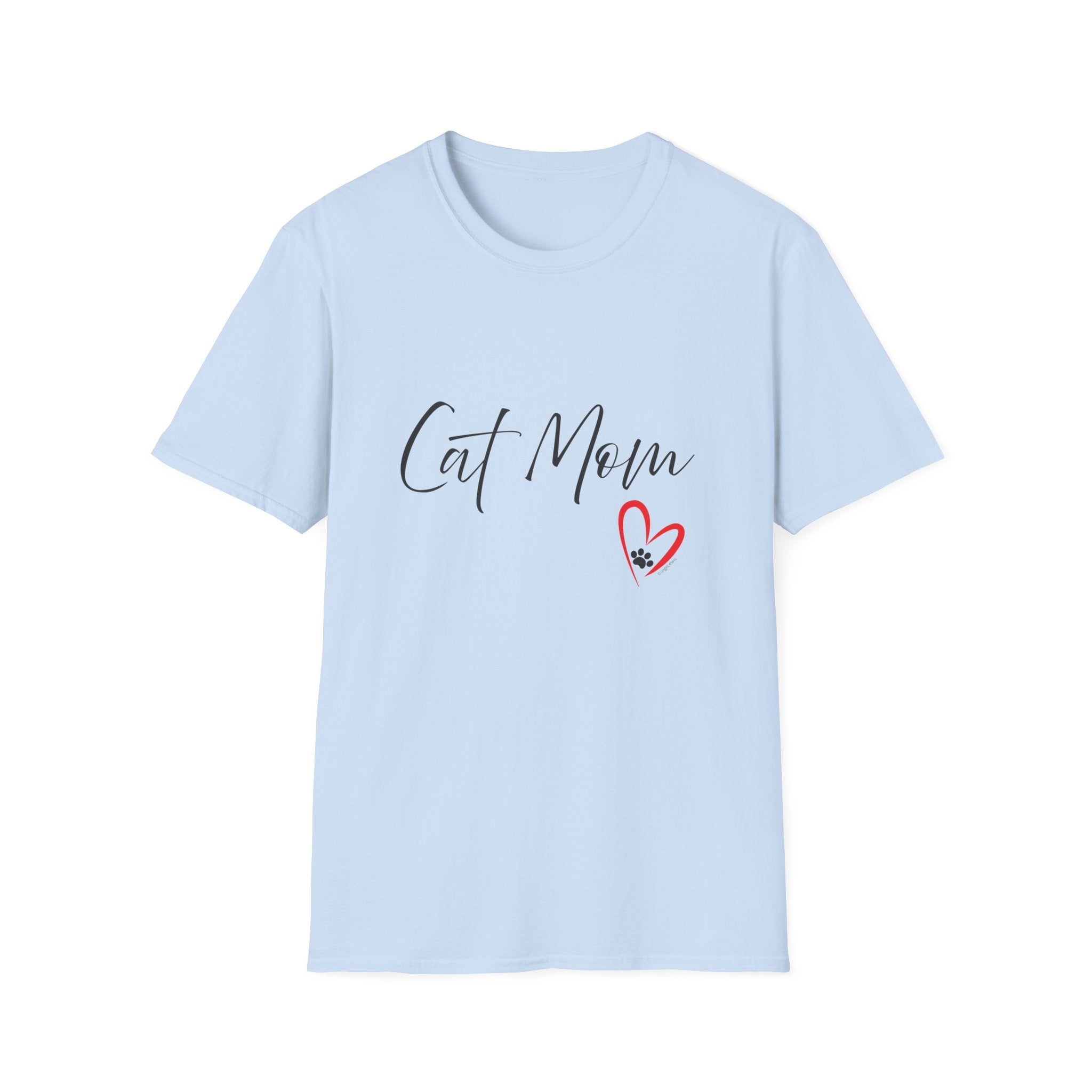 Cat Mom Heart Graphic Tee