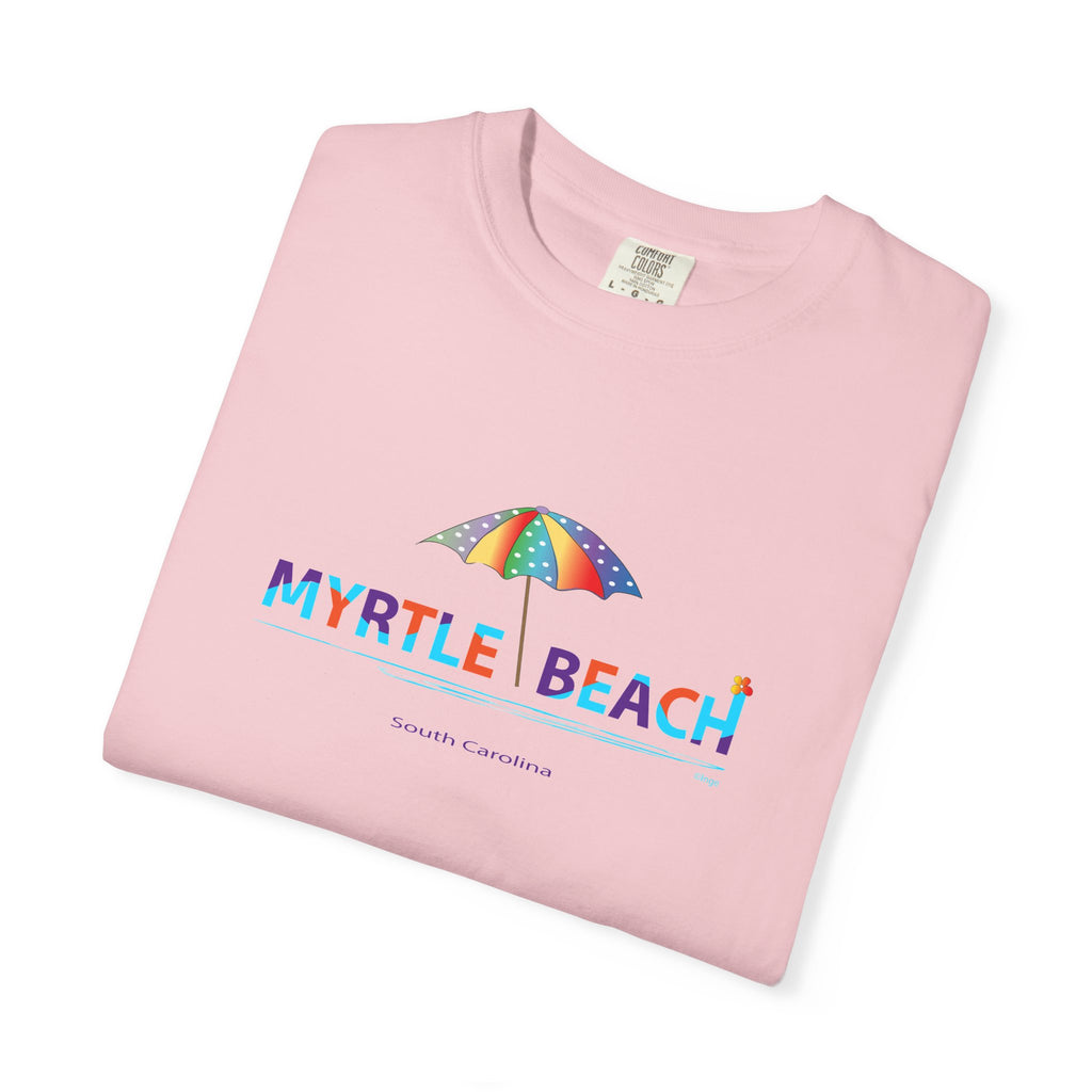 Myrtle Beach South Carolina Graphic Unisex Garment-Dyed T-shirt