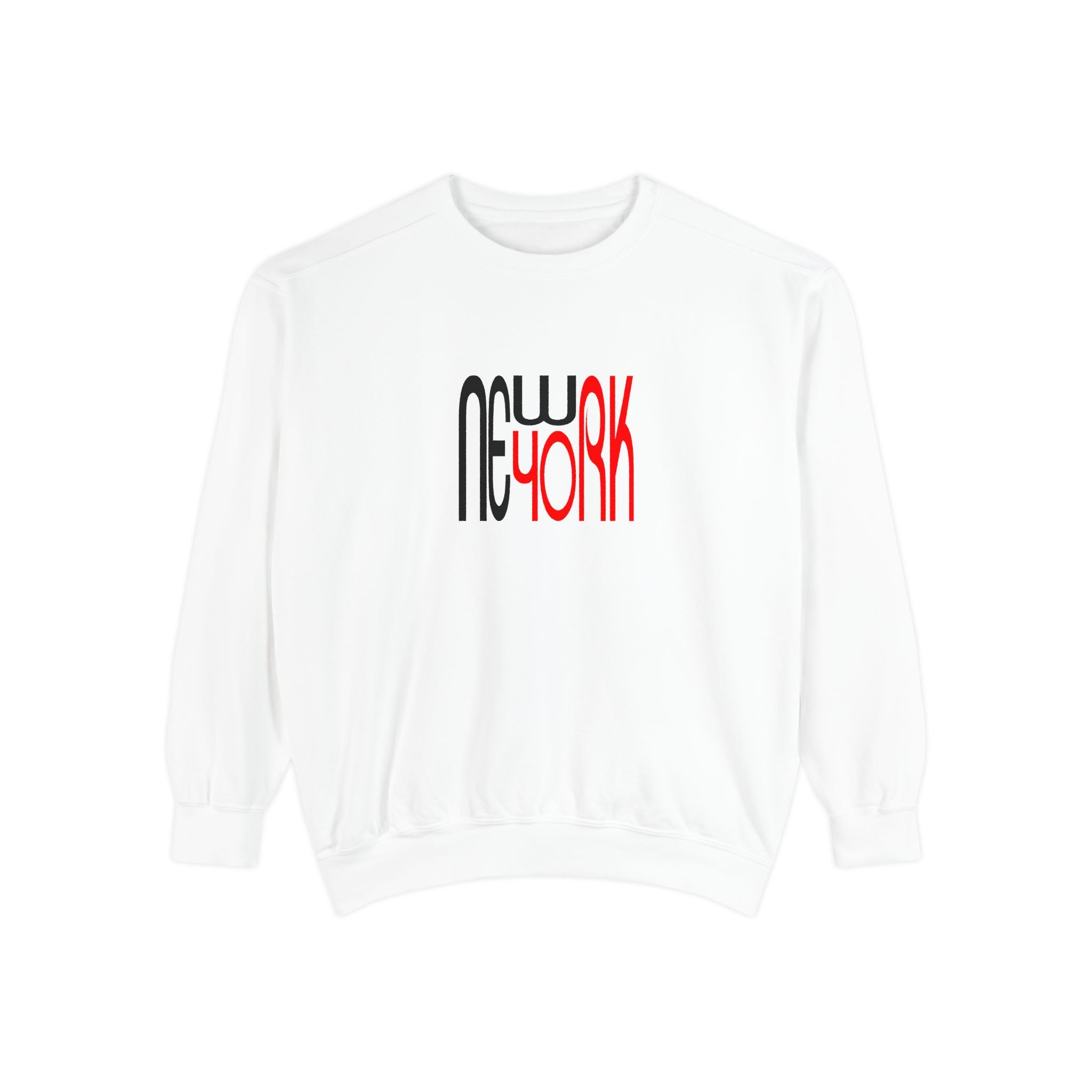 New York Black Red Lettering Graphic Unisex Sweatshirt