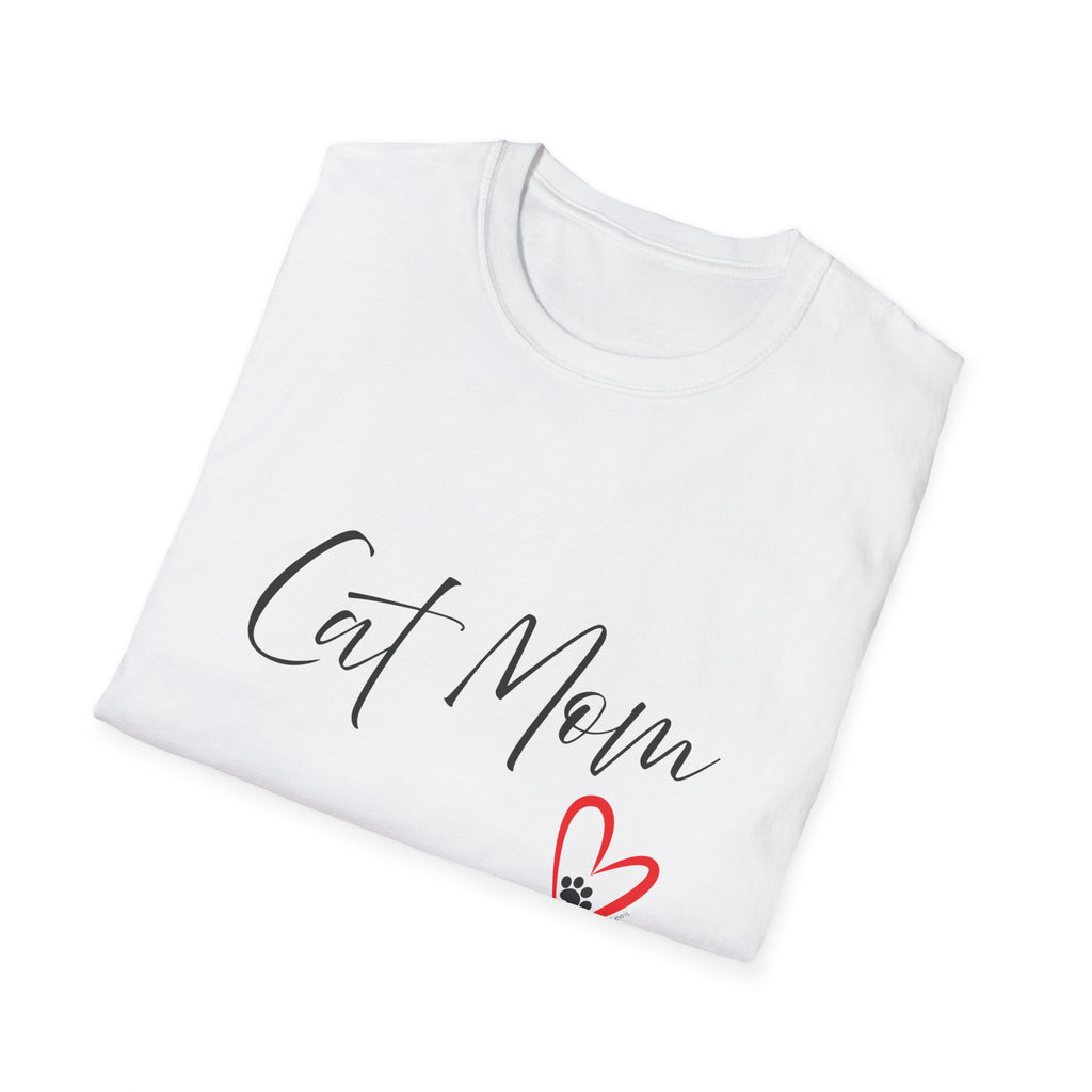Cat Mom Heart Graphic Tee