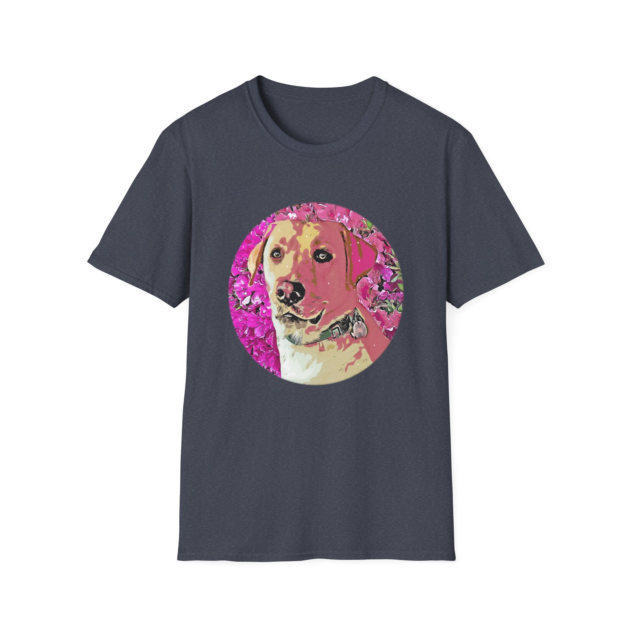 Labrador Retriever Floral Graphic T-Shirt for Dog Lovers