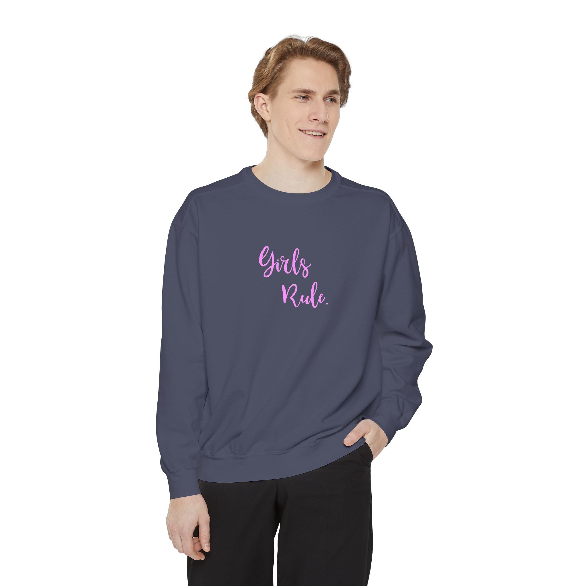 Girls Rule Cool Graphic Unisex Sweatshirt for Women and Girls