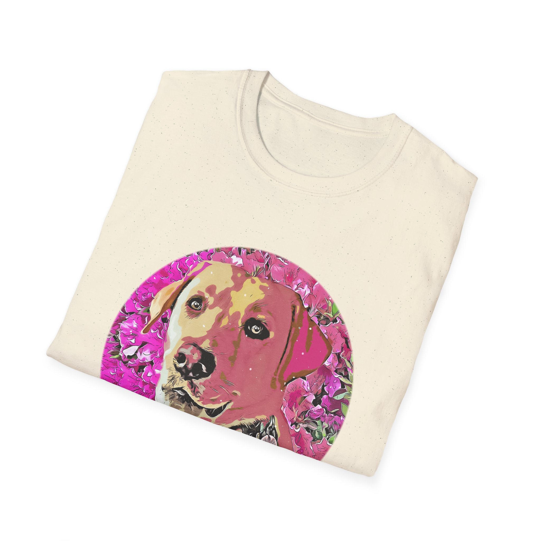 Labrador Retriever Floral Graphic T-Shirt for Dog Lovers