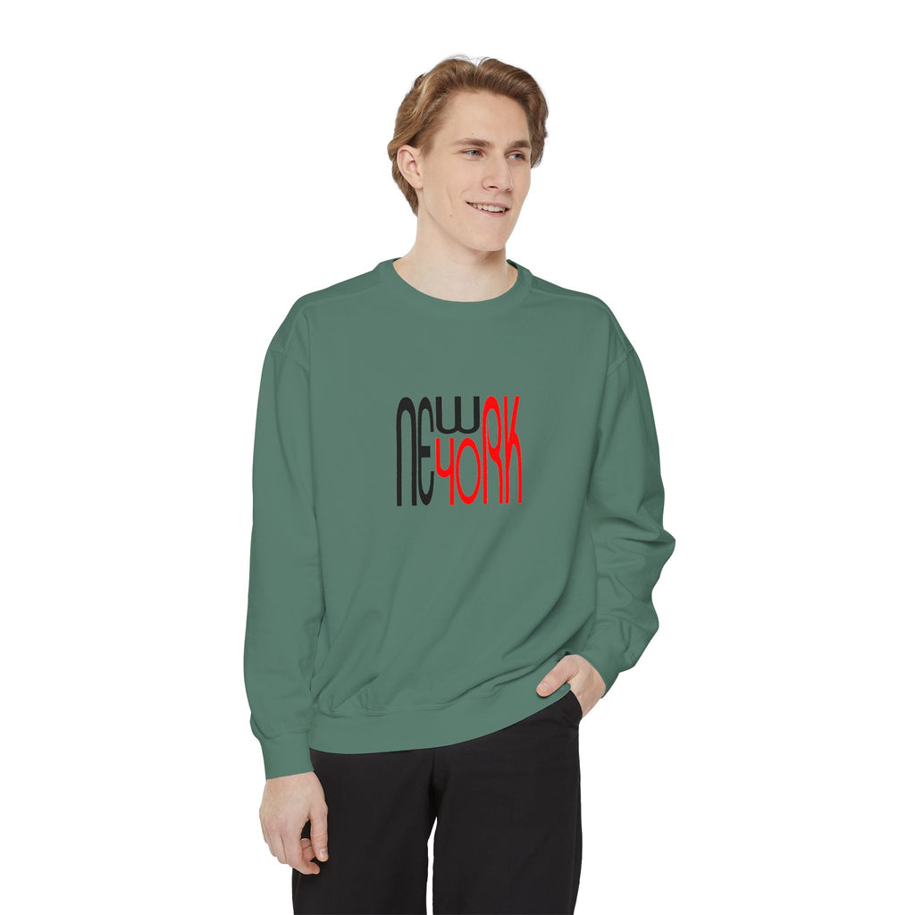 New York Black Red Lettering Graphic Unisex Sweatshirt
