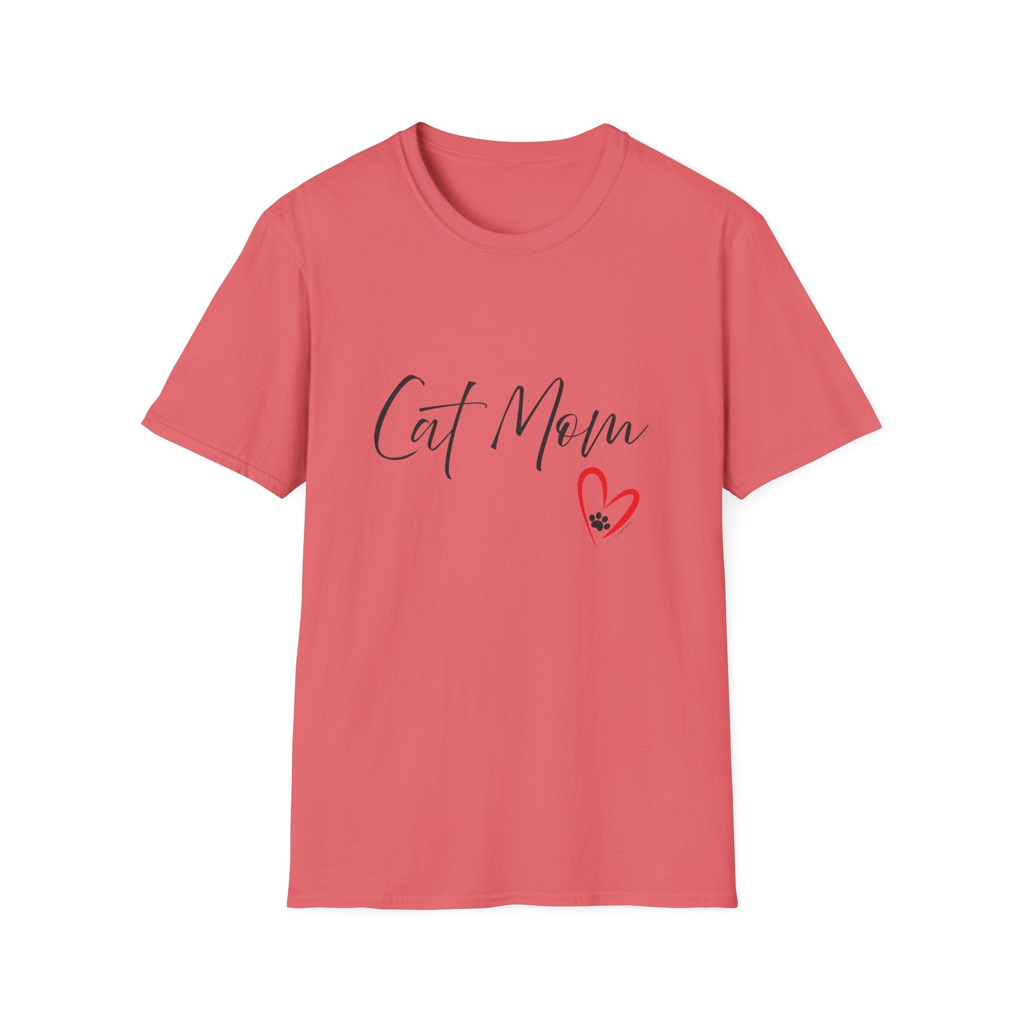 Cat Mom Heart Graphic Tee