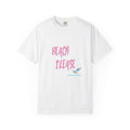 BEACH PLEASE Graphic Unisex Garment-Dyed T-shirt