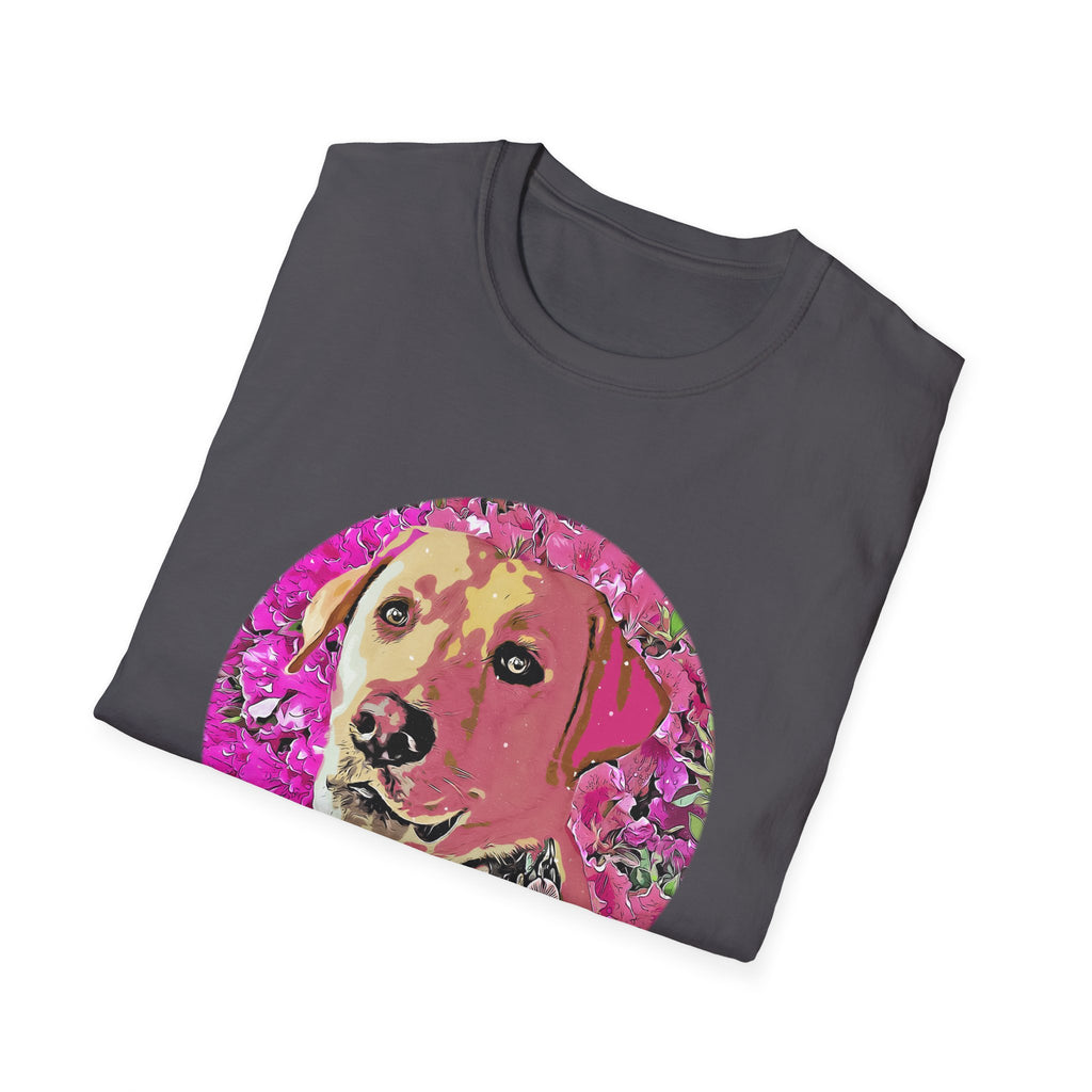 Labrador Retriever Floral Graphic T-Shirt for Dog Lovers