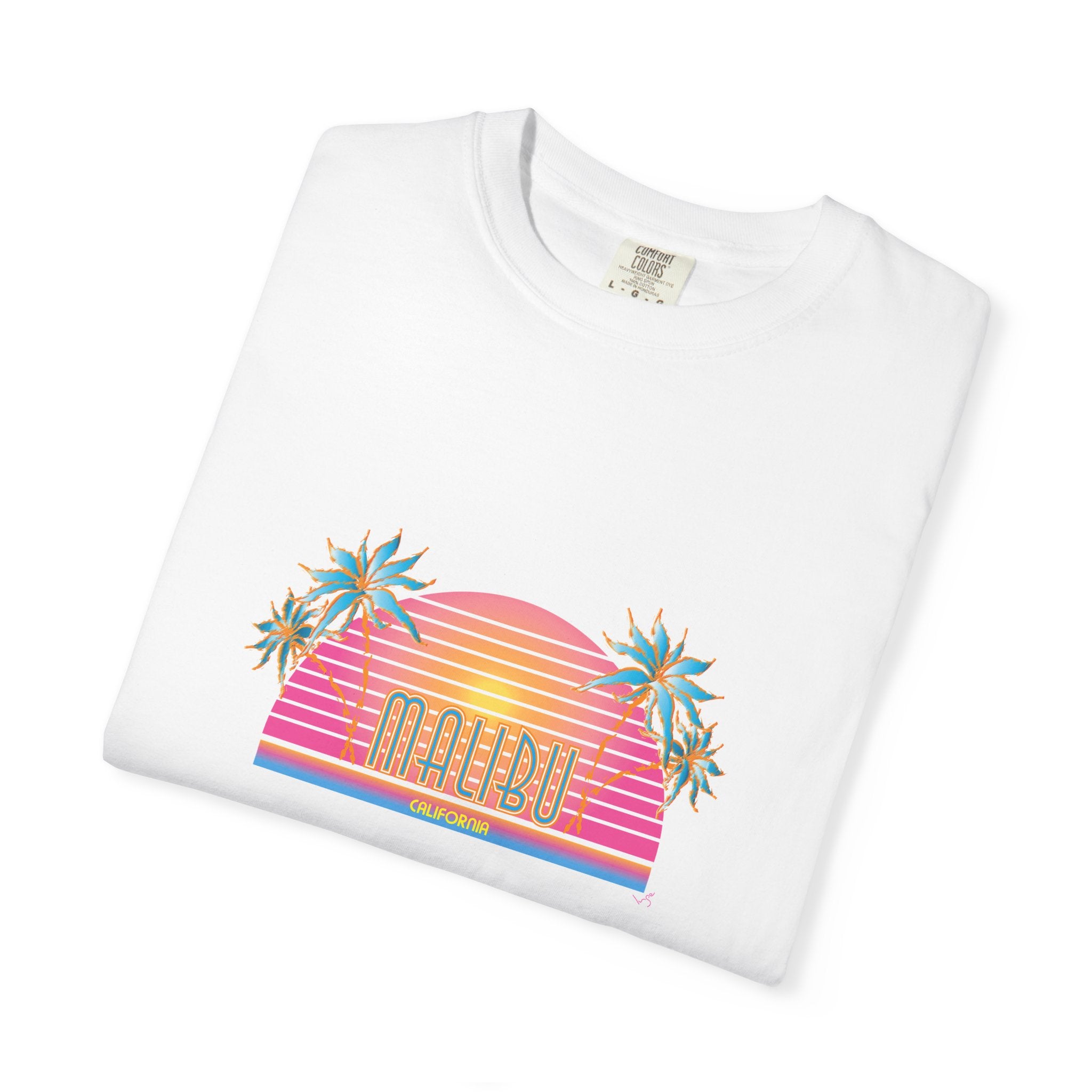 Striking Malibu California Graphic Unisex Garment-Dyed T-shirt