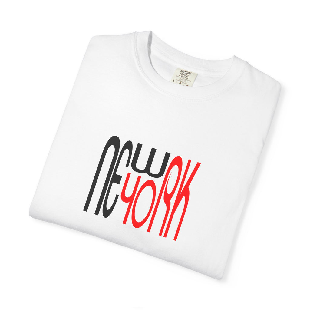 New York Black Red Lettering Unisex Graphic Tee
