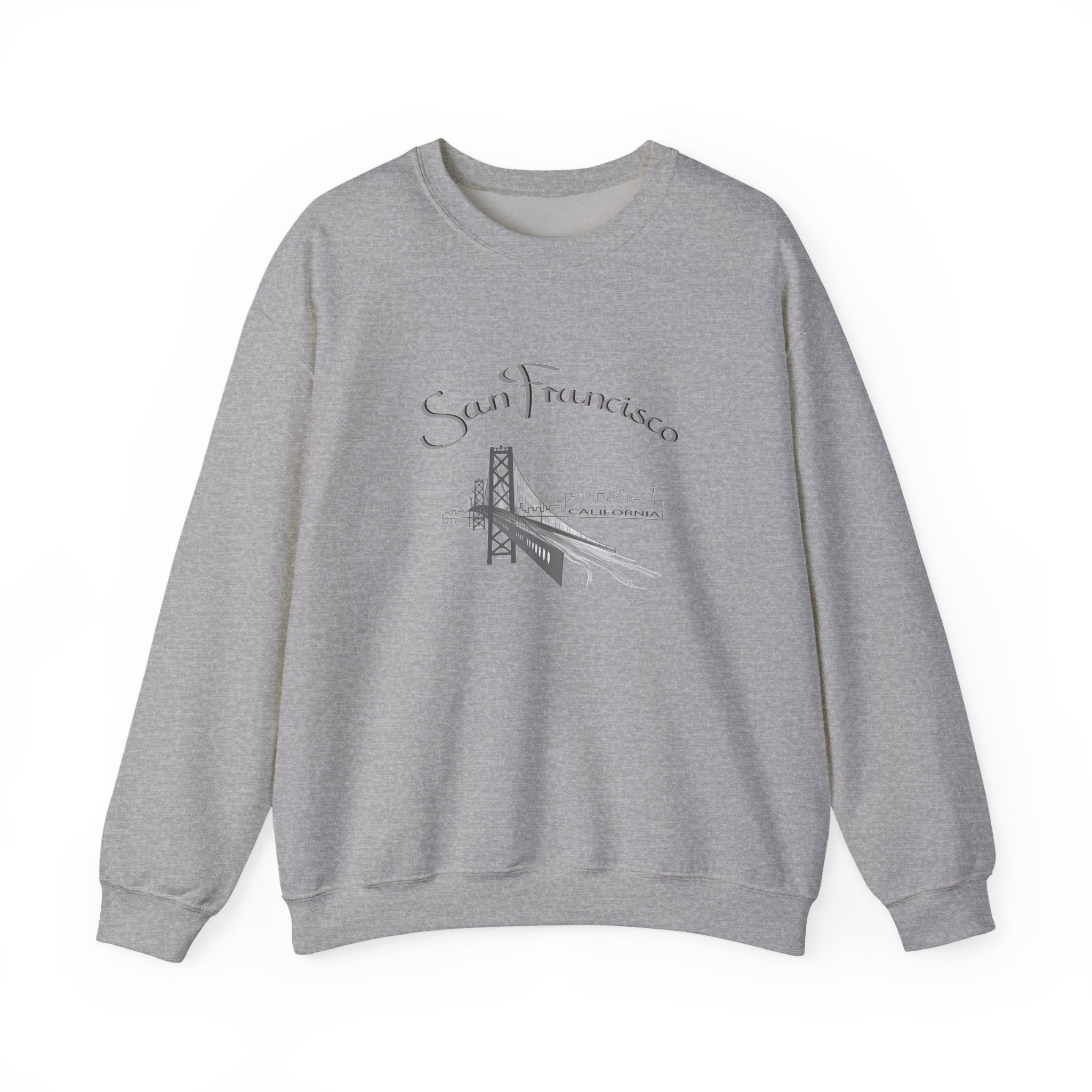 San Francisco Bridge Crewneck Sweatshirt — Vintage City Skyline Pullover