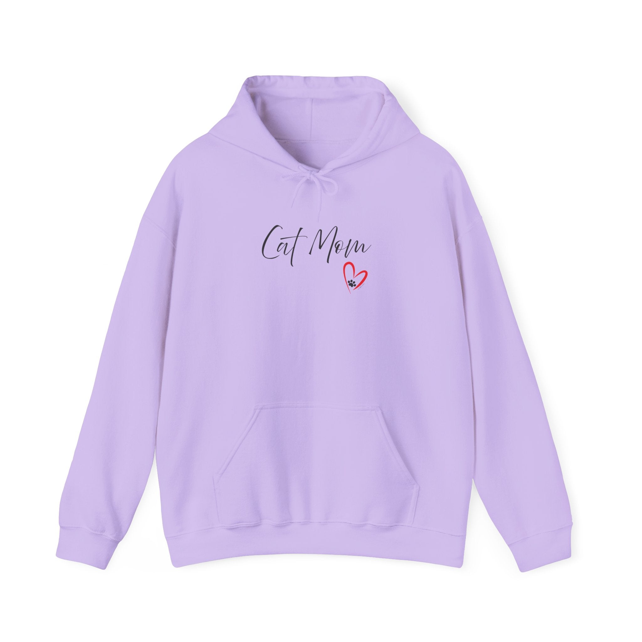 Modern Cat Mom Heart Graphic Design Hoodie Unisex Hoodie