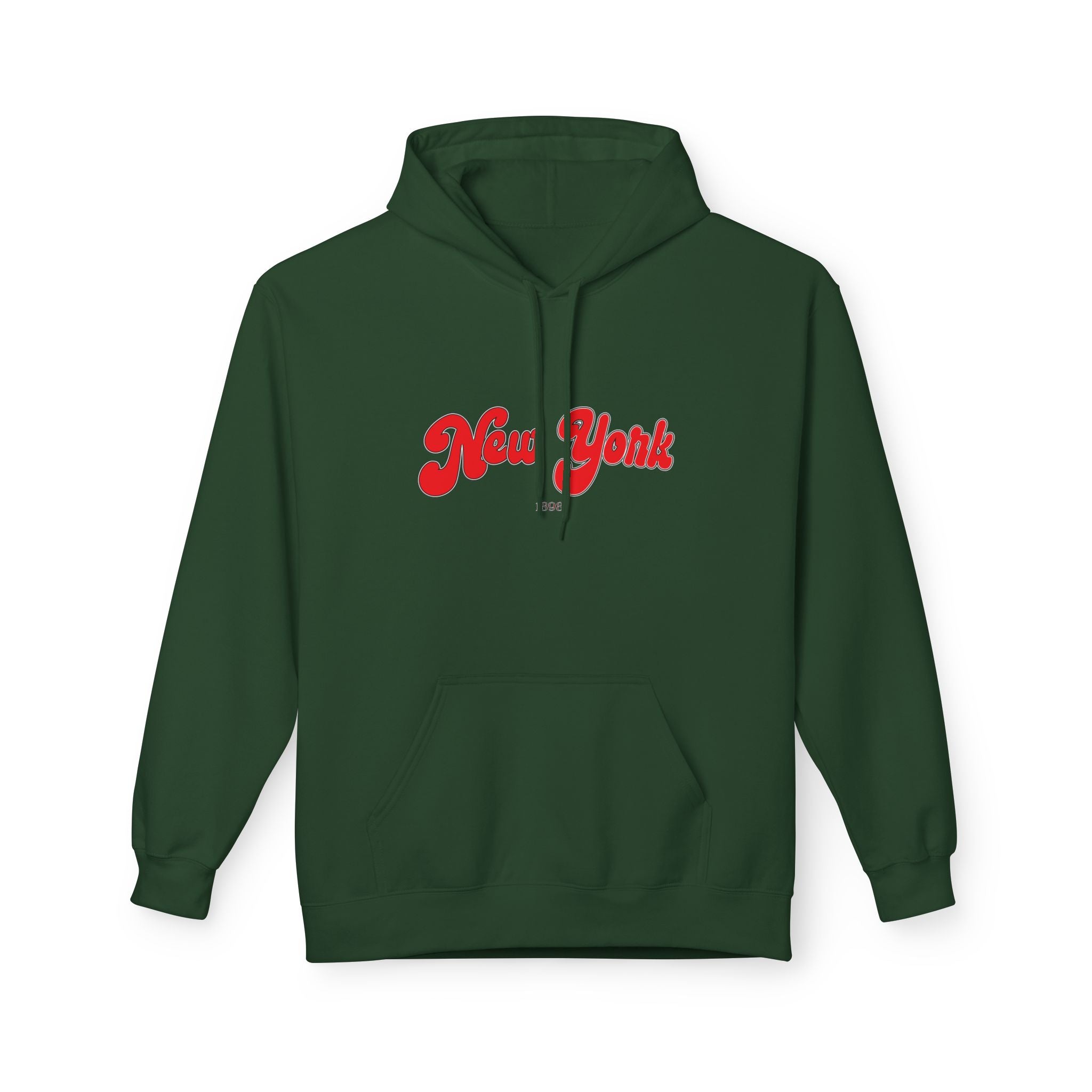 New York 1898 Retro Typography Hoodie