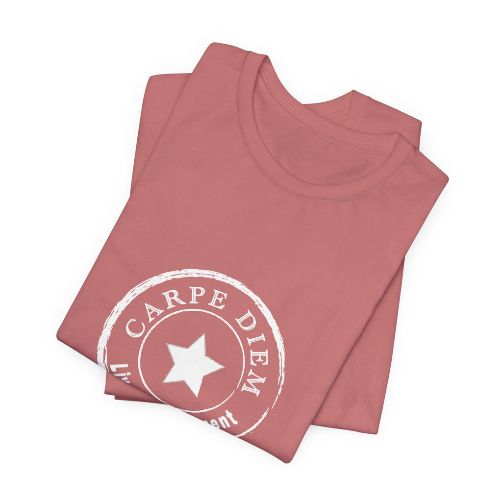 Carpe Diem Live in the Moment Graphic Jersey Short Sleeve Tee