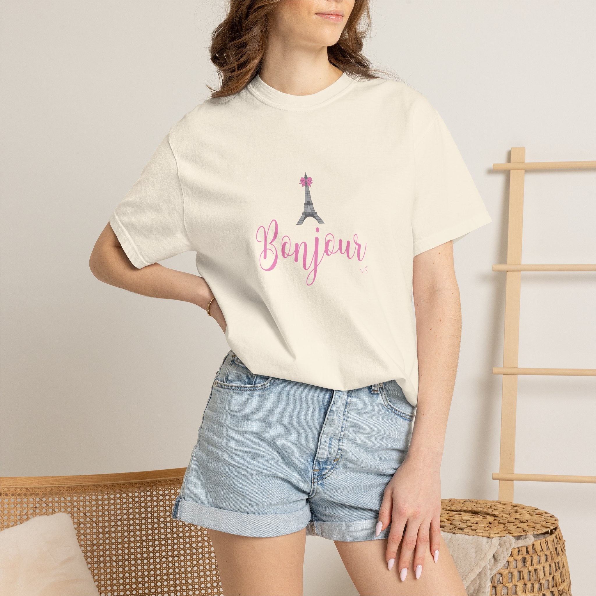 Bonjour Eiffel Tower Graphic T-shirt