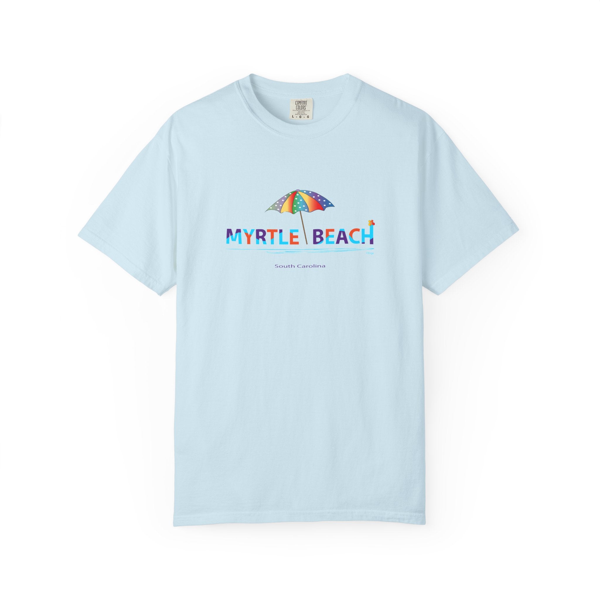 Myrtle Beach South Carolina Graphic Unisex Garment-Dyed T-shirt