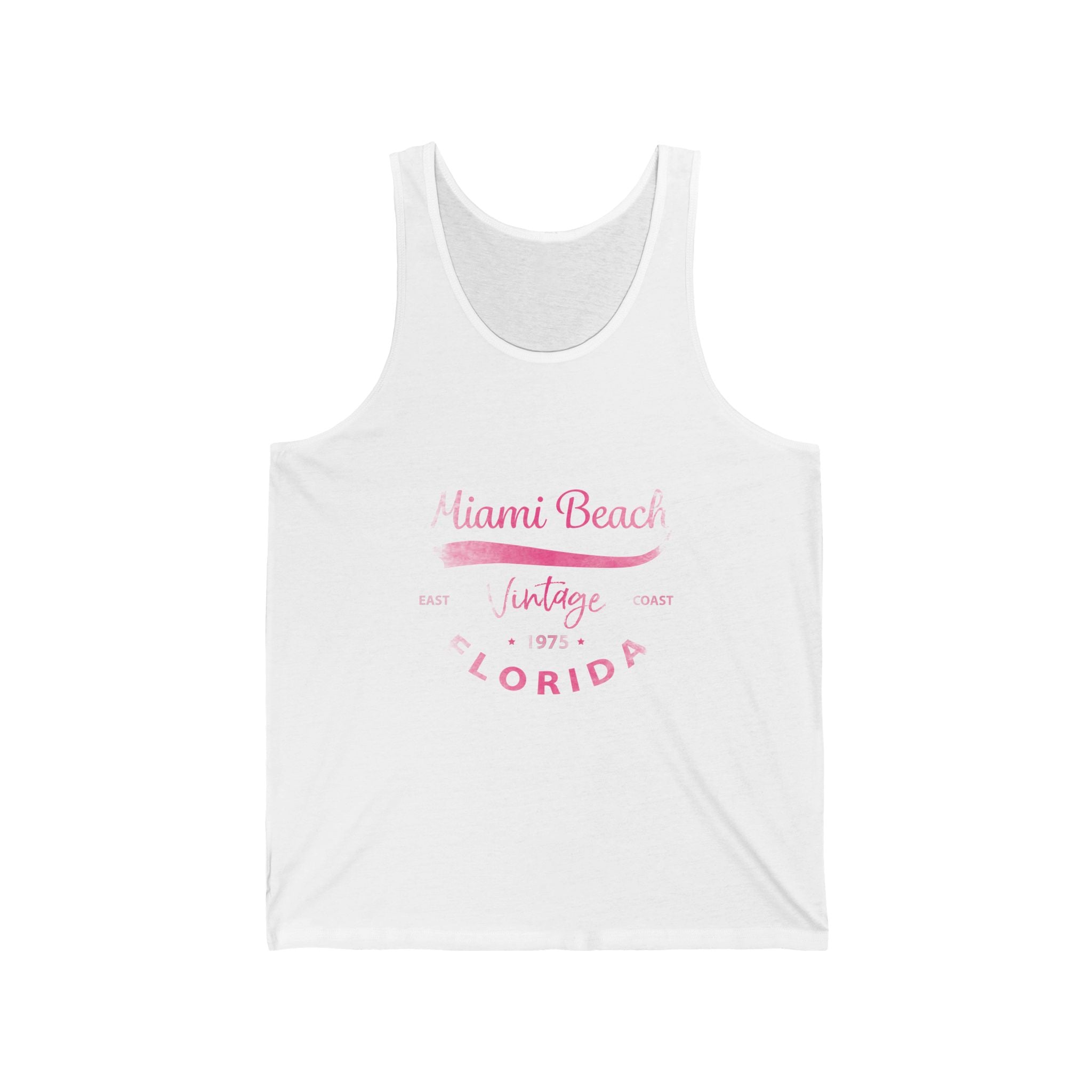 Miami Beach Vintage Graphic Unisex Jersey Tank Top