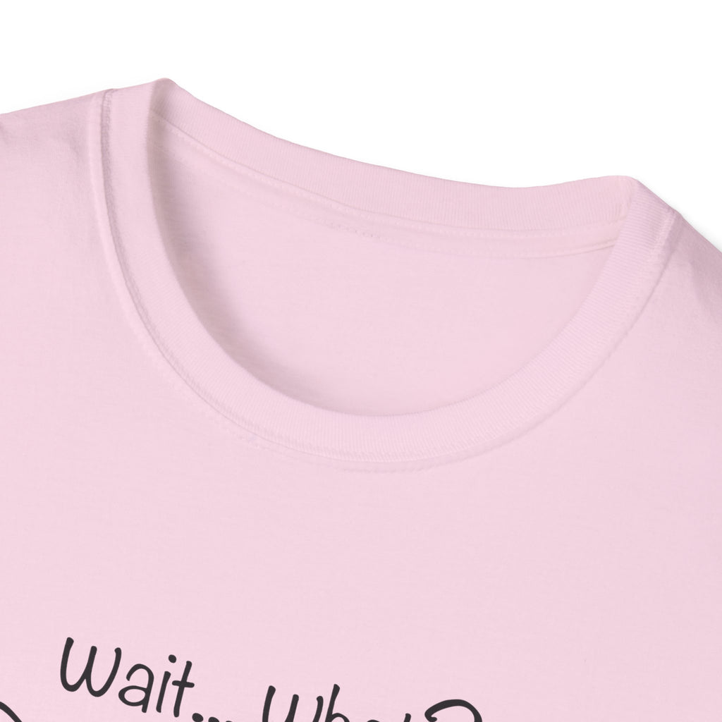 Wait, What? Funny Cat Graphic T-Shirt with Bow Tie