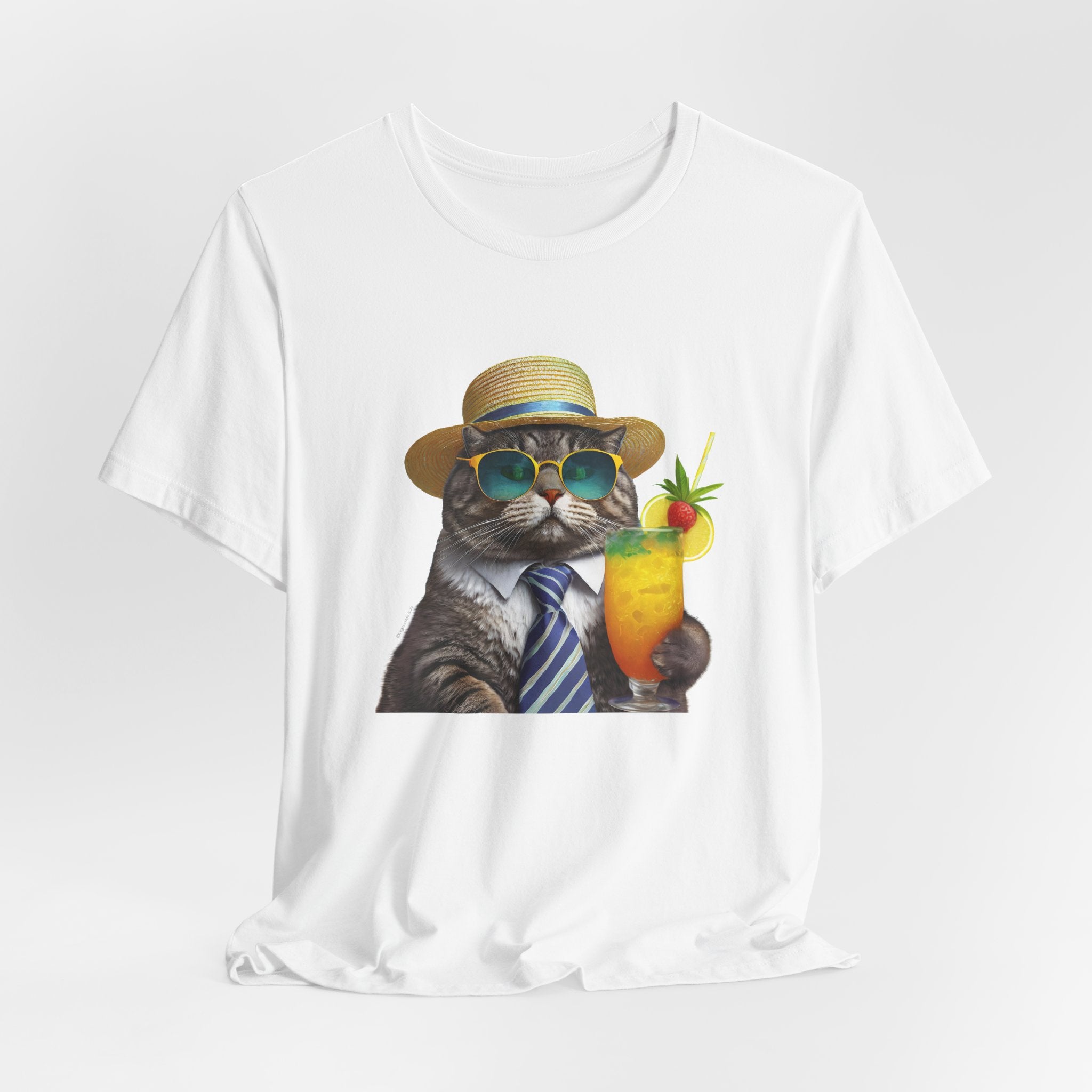 Happy Hour Cat Graphic Tee