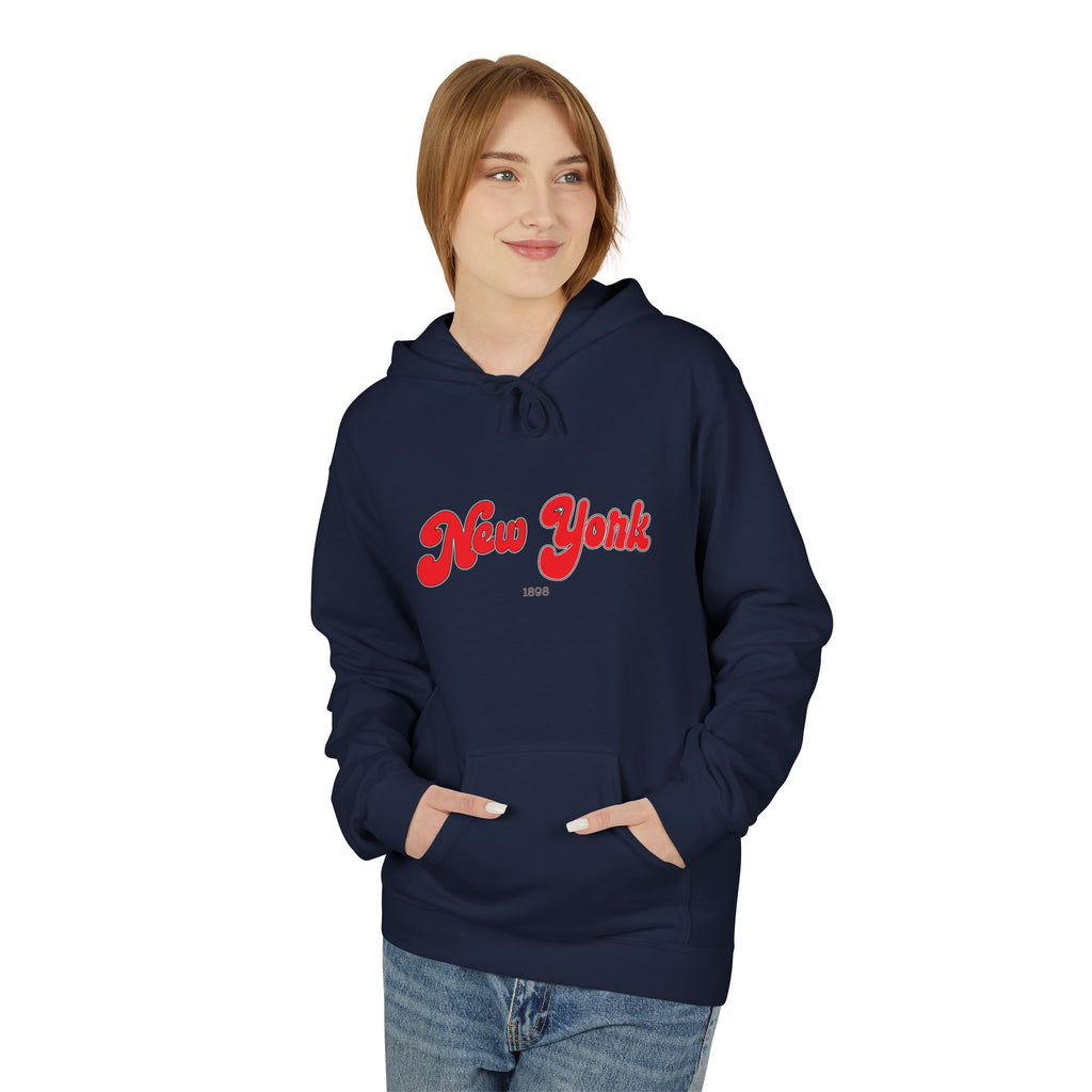 New York 1898 Retro Typography Hoodie