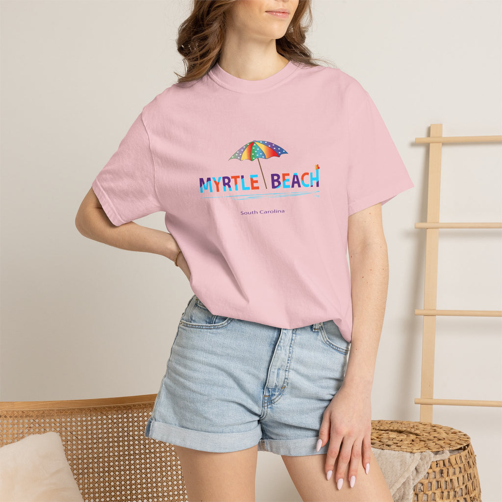 Myrtle Beach South Carolina Graphic Unisex Garment-Dyed T-shirt
