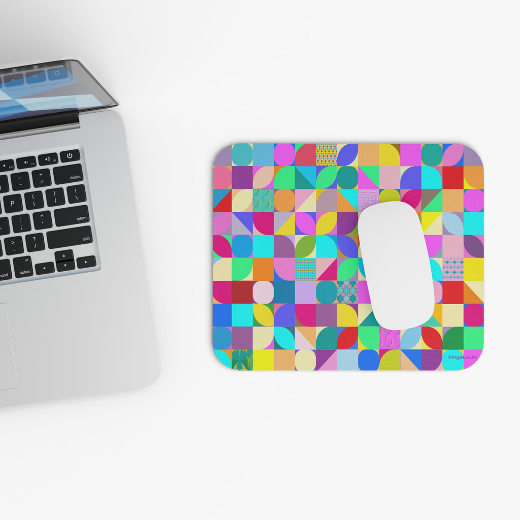 Colorful Geometric Abstract Art Mouse Pad (Rectangle)