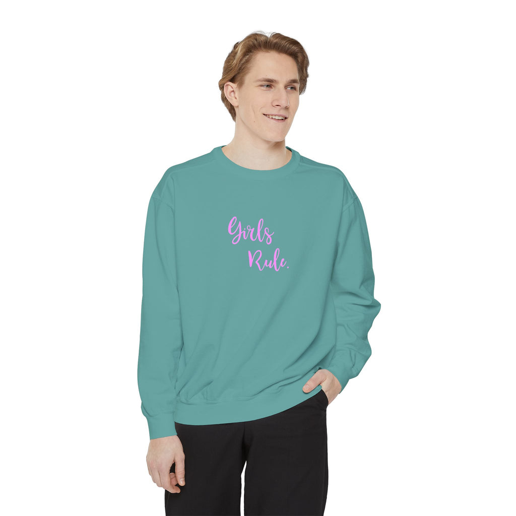 Girls Rule Cool Graphic Unisex Sweatshirt for Women and Girls