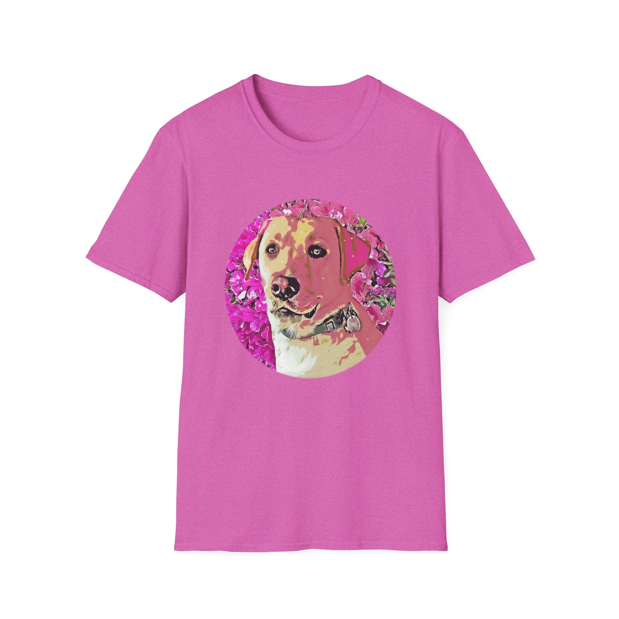 Labrador Retriever Floral Graphic T-Shirt for Dog Lovers