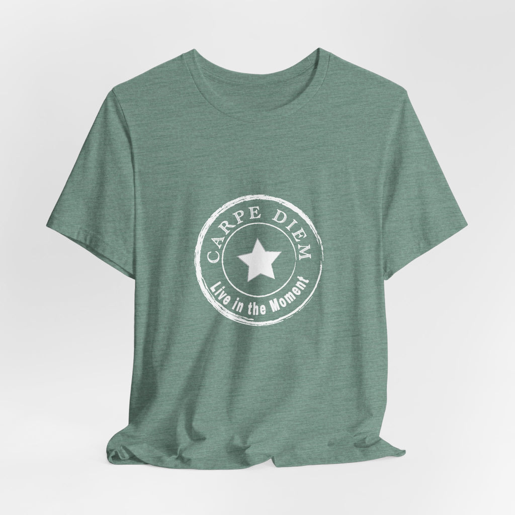 Carpe Diem Live in the Moment Graphic Jersey Short Sleeve Tee