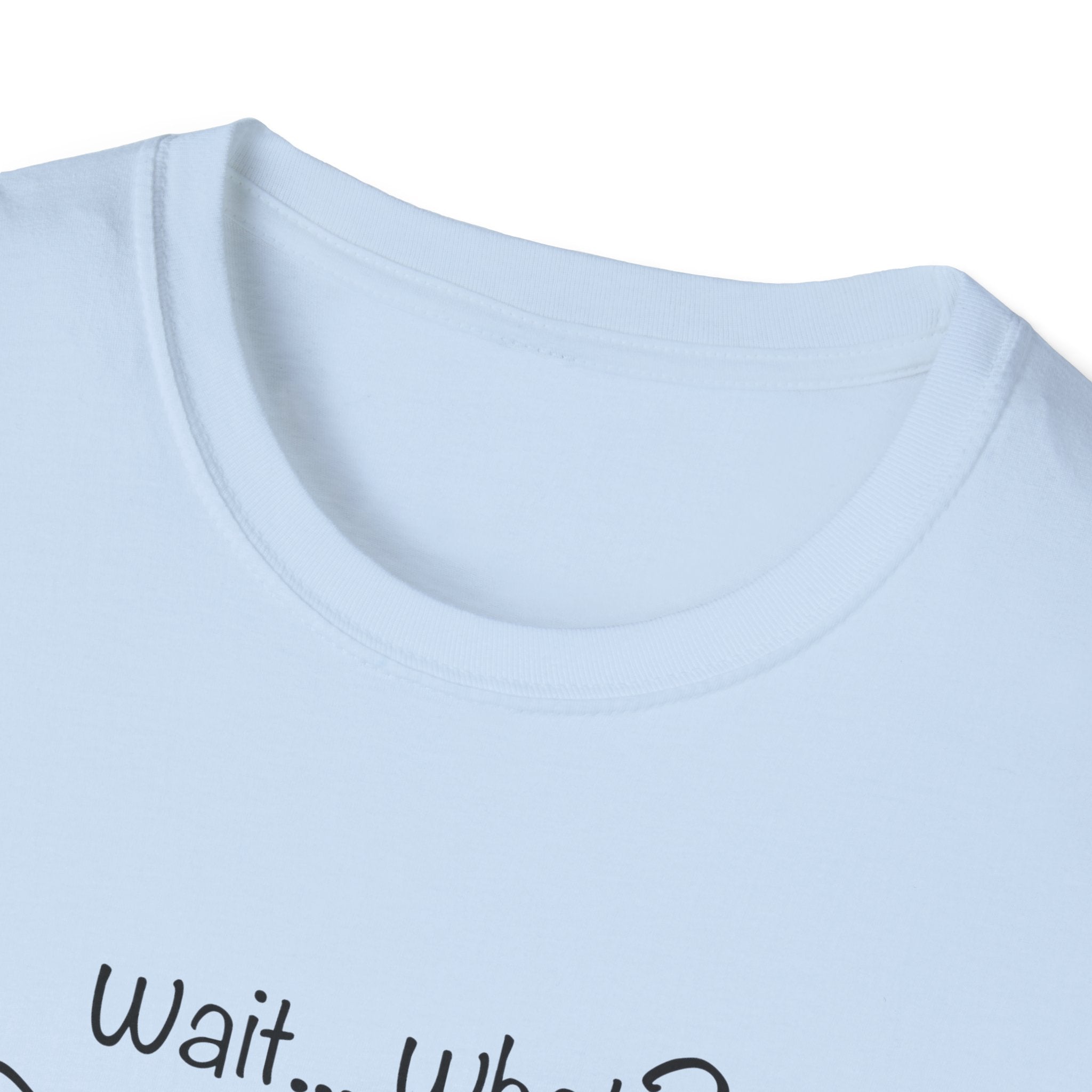 Wait, What? Funny Cat Graphic T-Shirt with Bow Tie