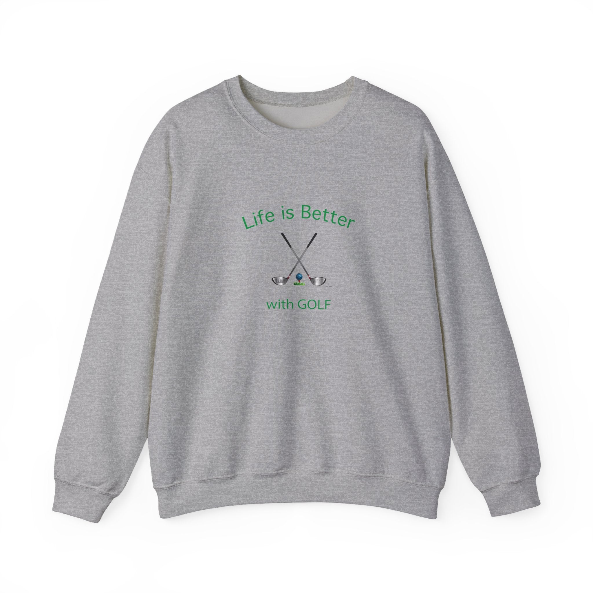 Life Is Better with Golf Graphic Unisex Heavy Blend™ Crewneck Sweatshirt