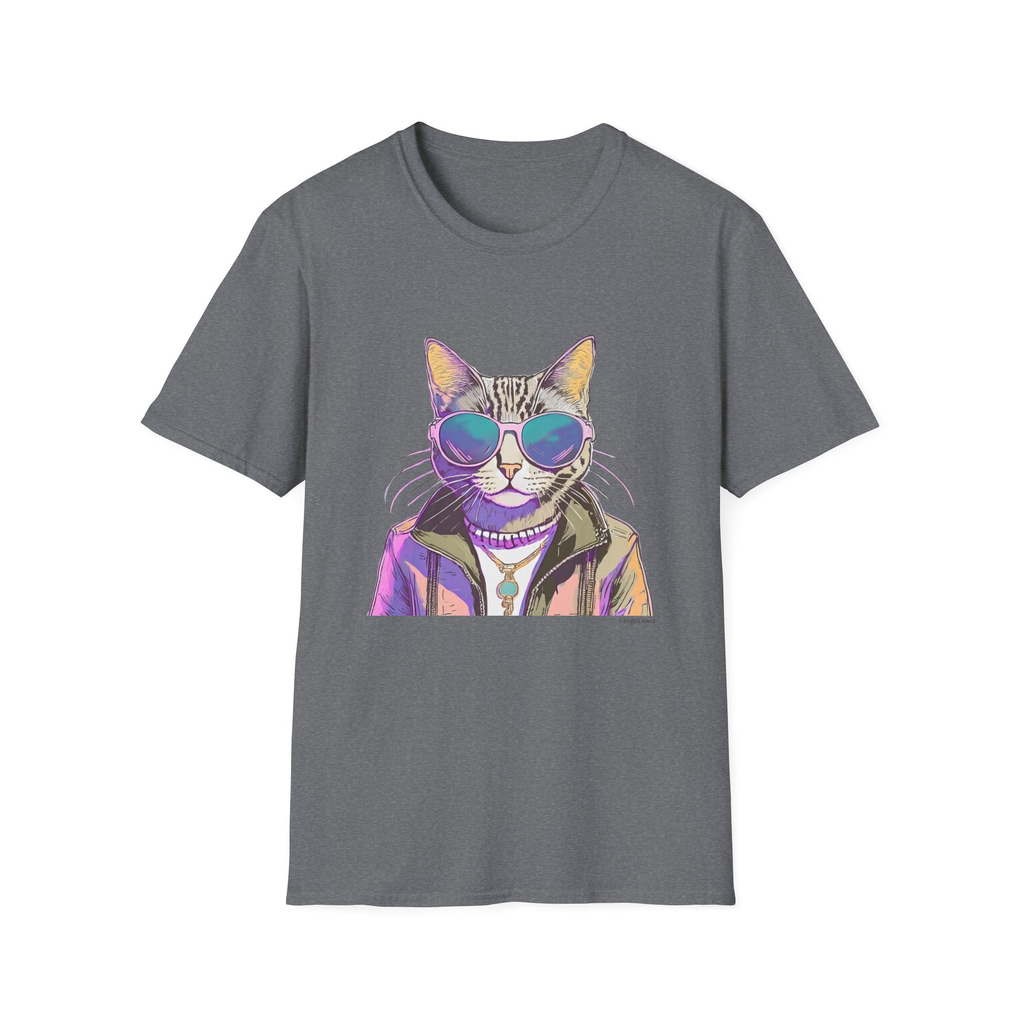 Cool Cat in Sunglasses Graphic Tee